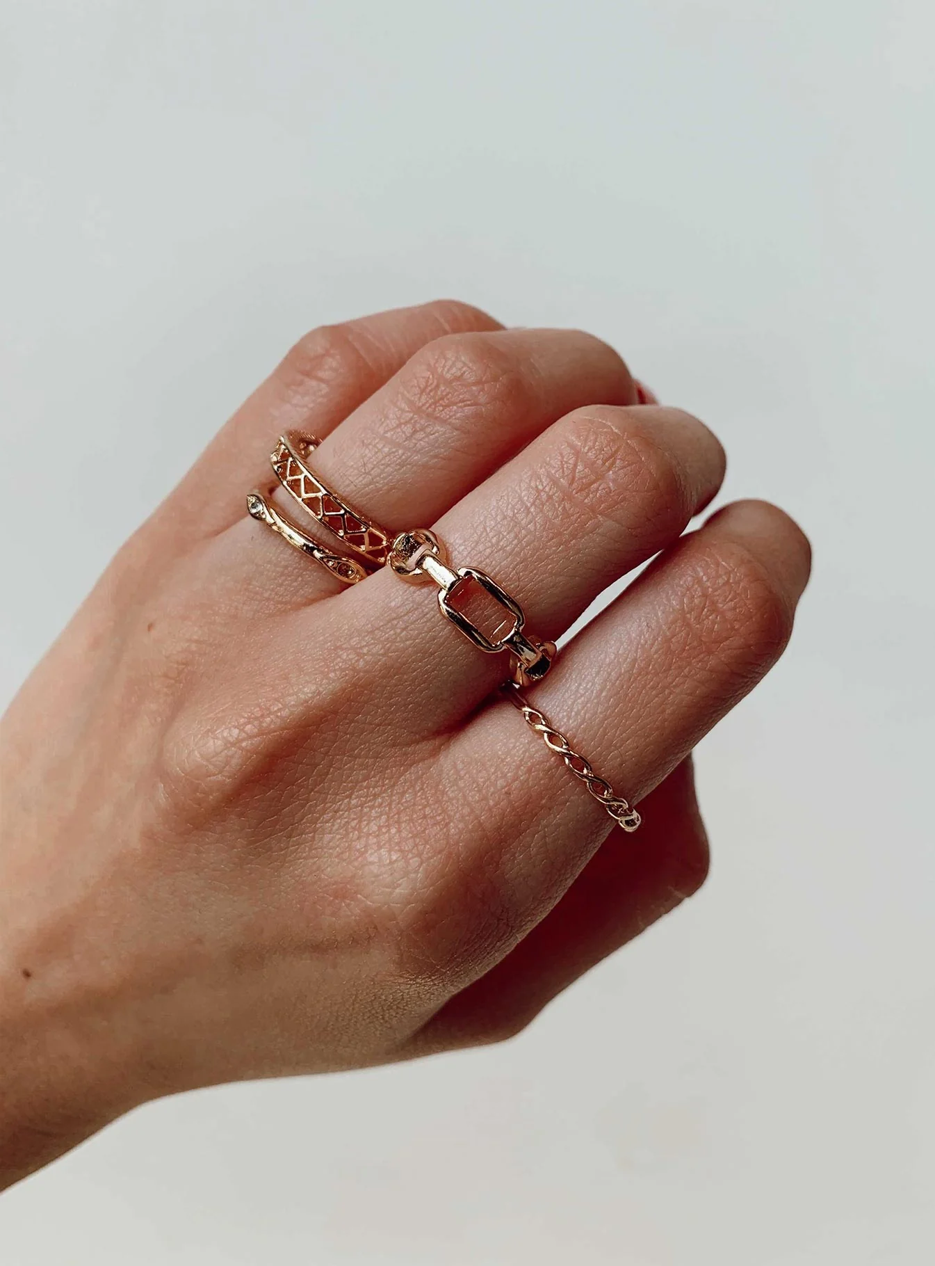 Kennedy Ring Set Gold