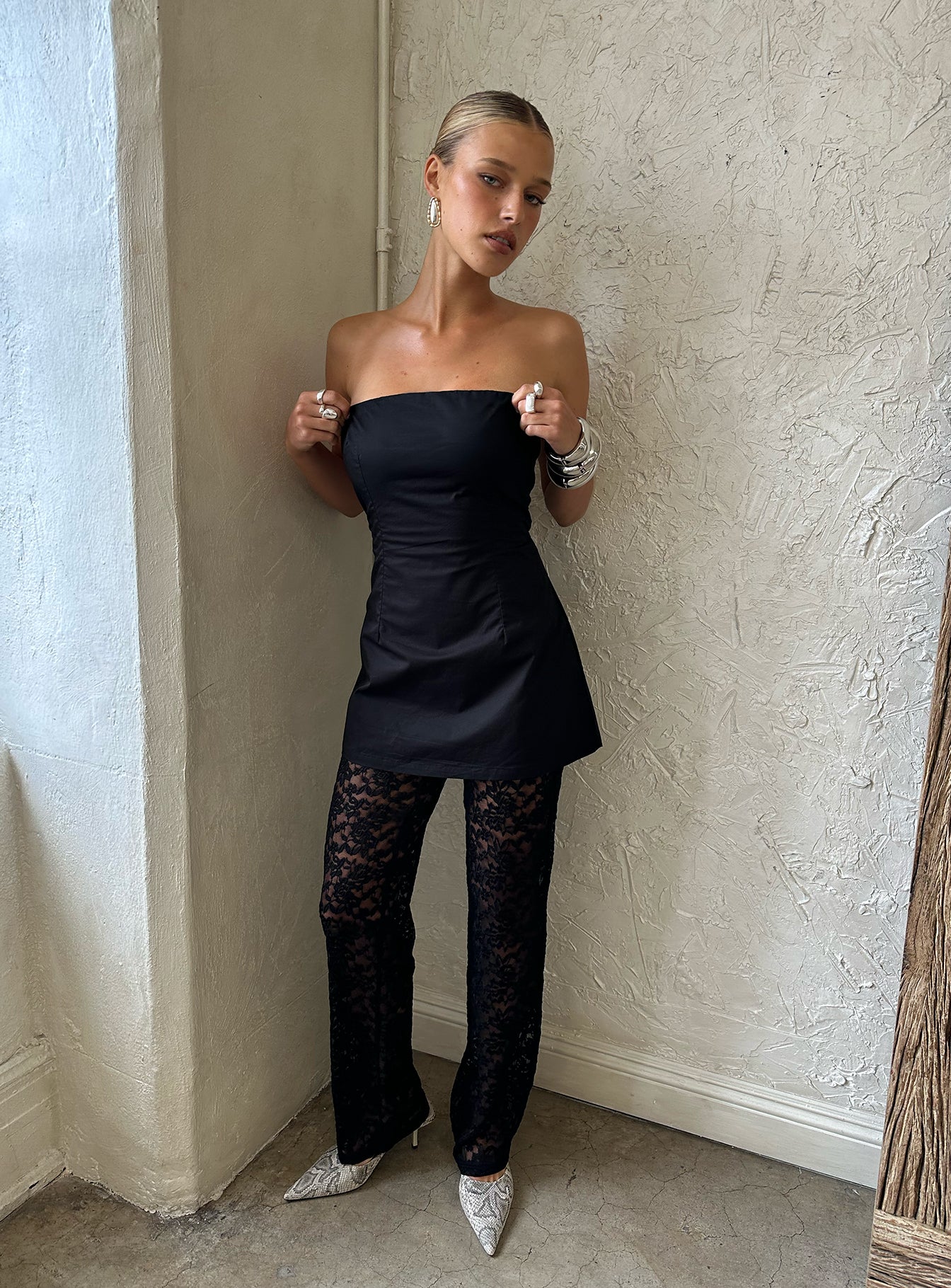 Peru Lace Pants Black