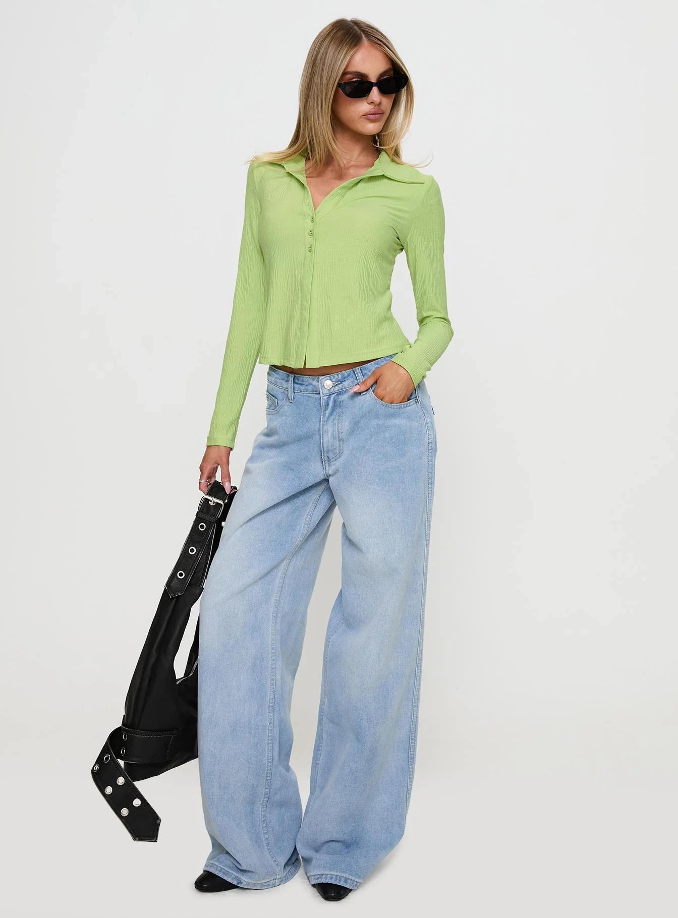 Echoes Long Sleeve Top Green