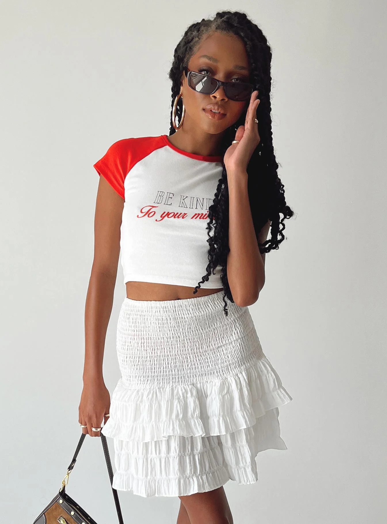 Cailyn Mini Skirt White