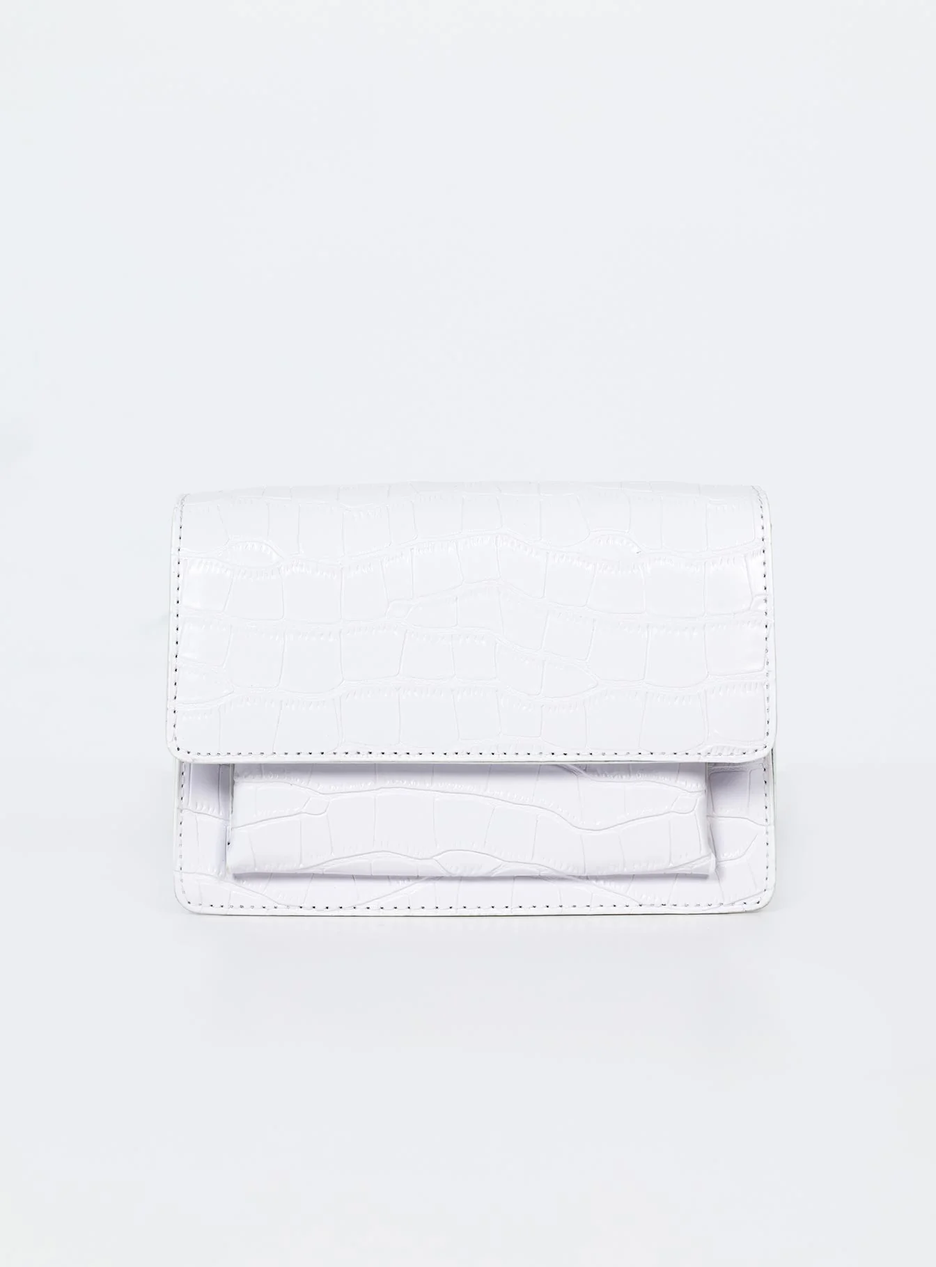 Valentine Croc Bag White