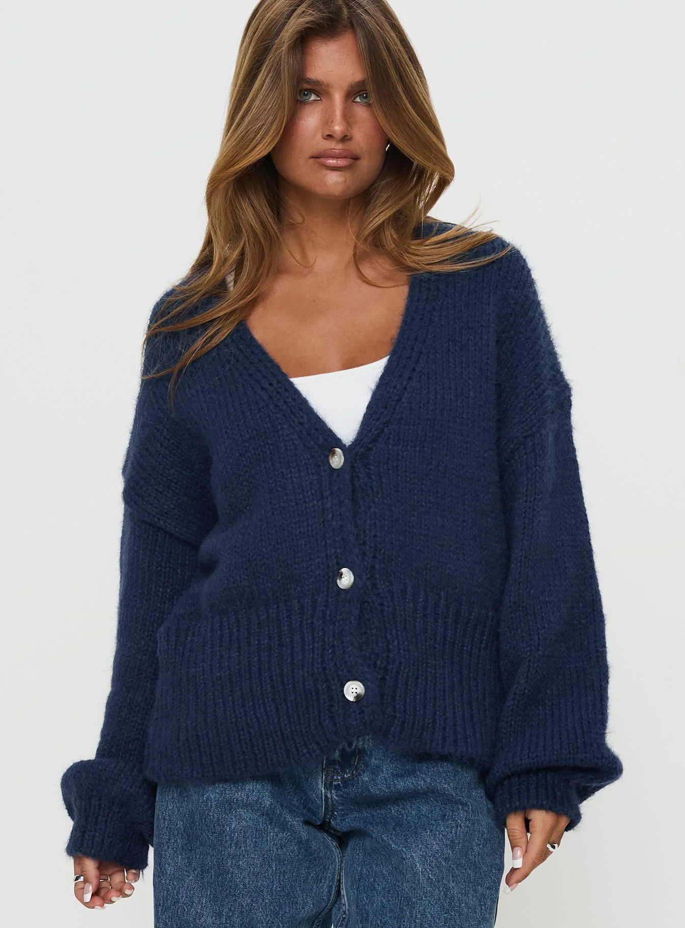 Yasmyn Knit Cardigan Royal Blue