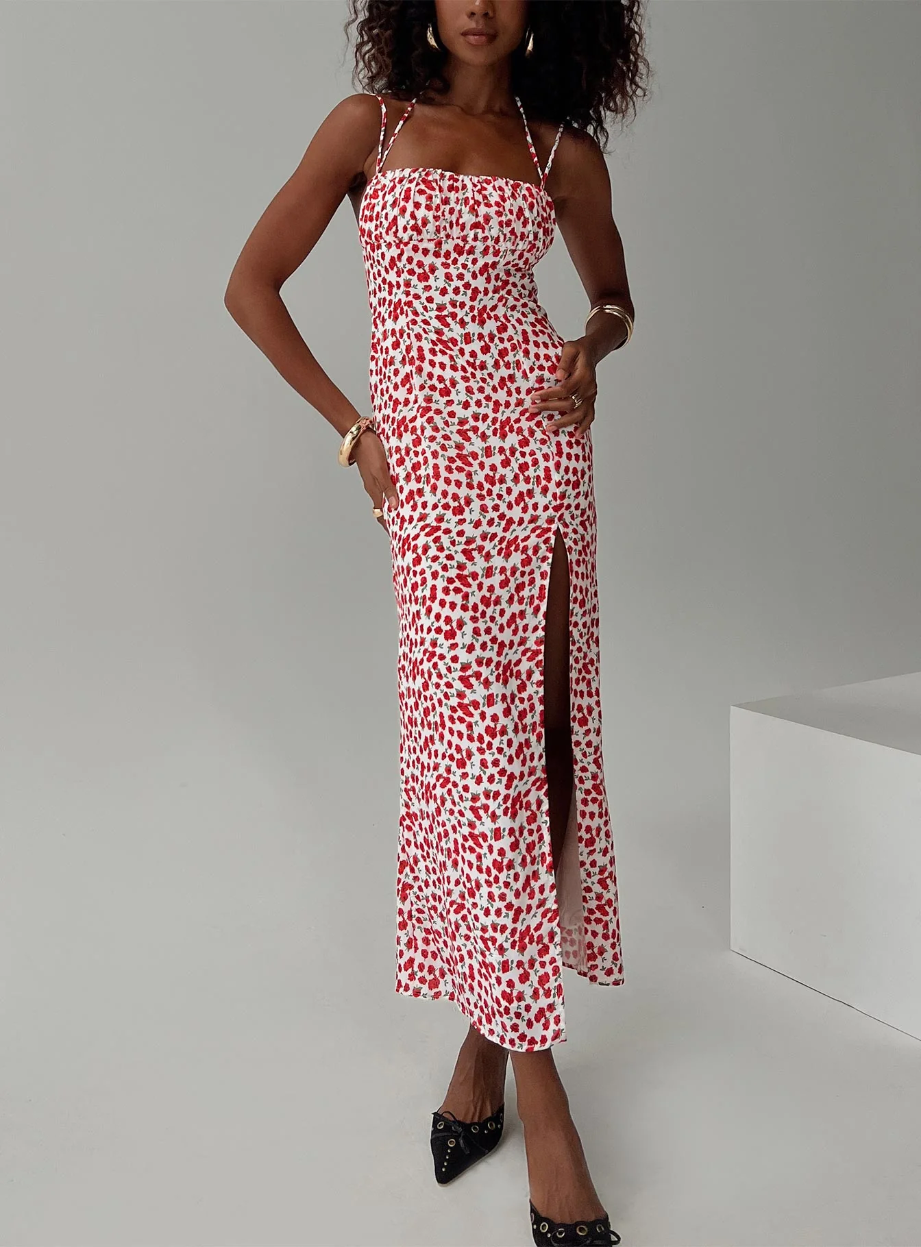 Kish Maxi Dress Red Floral