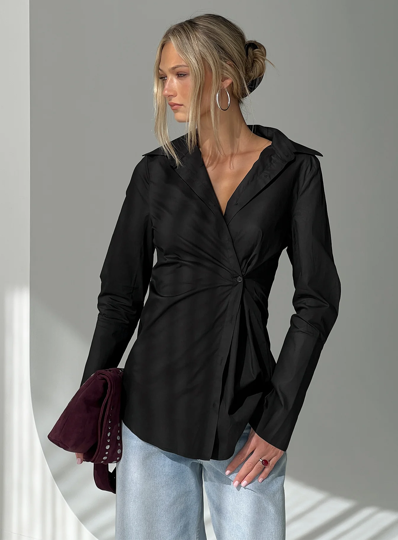 Nitsa Long Sleeve Shirt Black