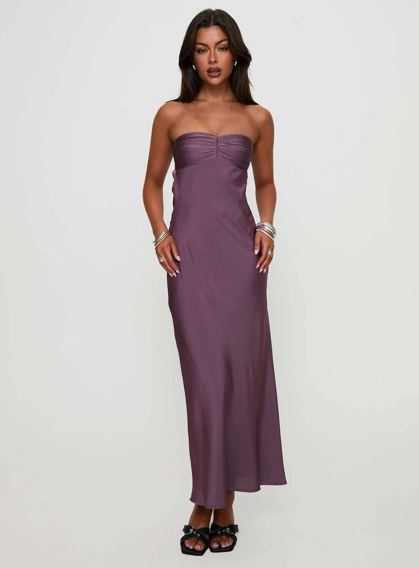 Maryska Strapless Maxi Dress Purple