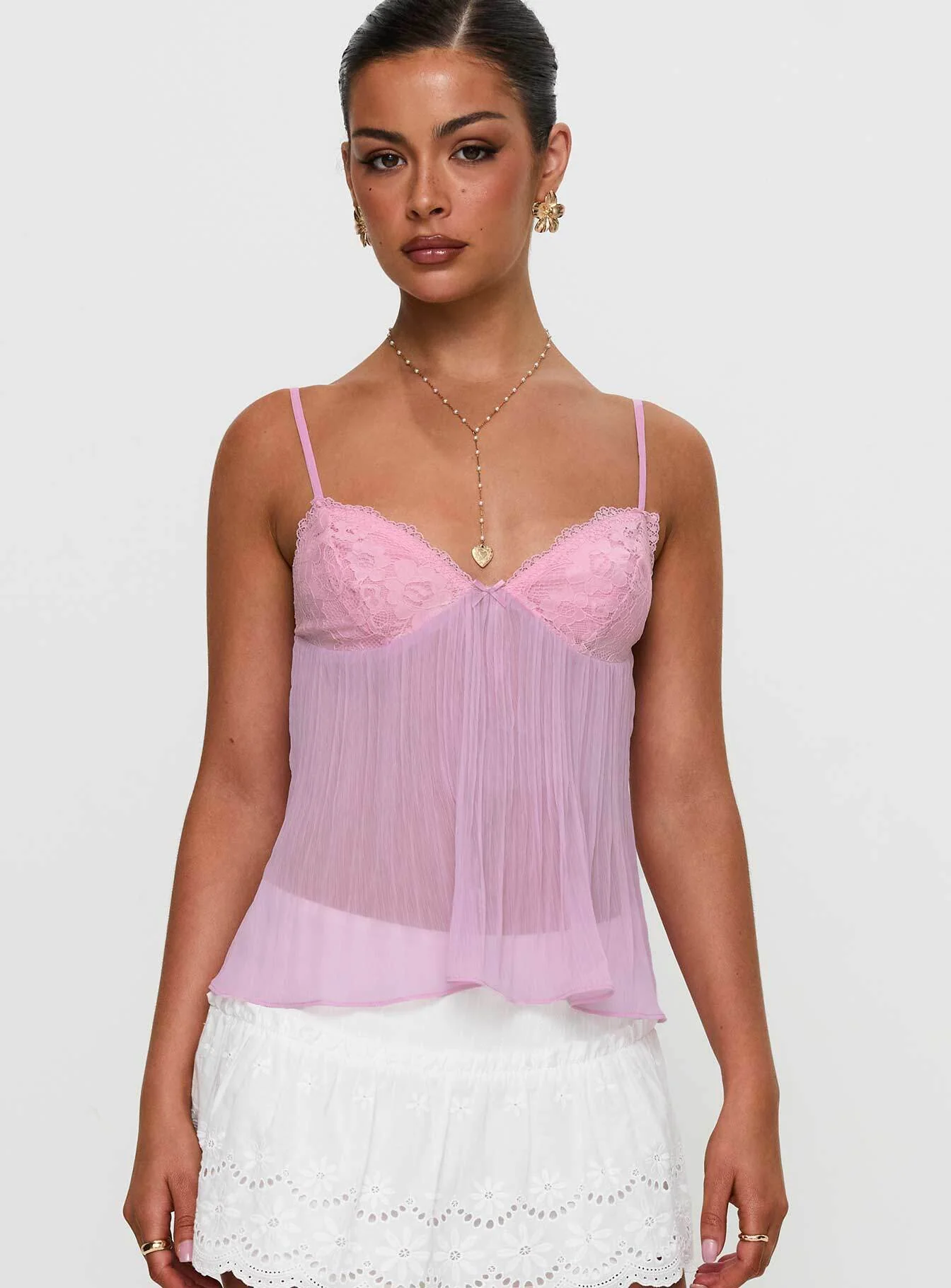 Zami Pleat Top Pink