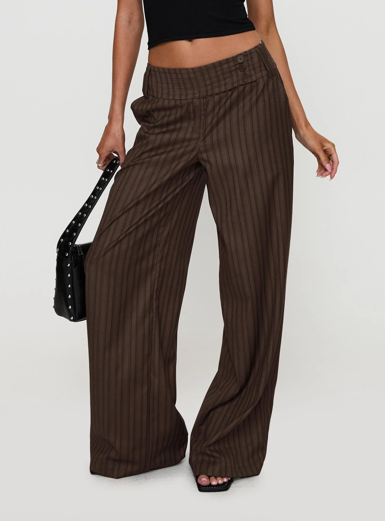 Cedars Low Rise Pant Brown Stripe