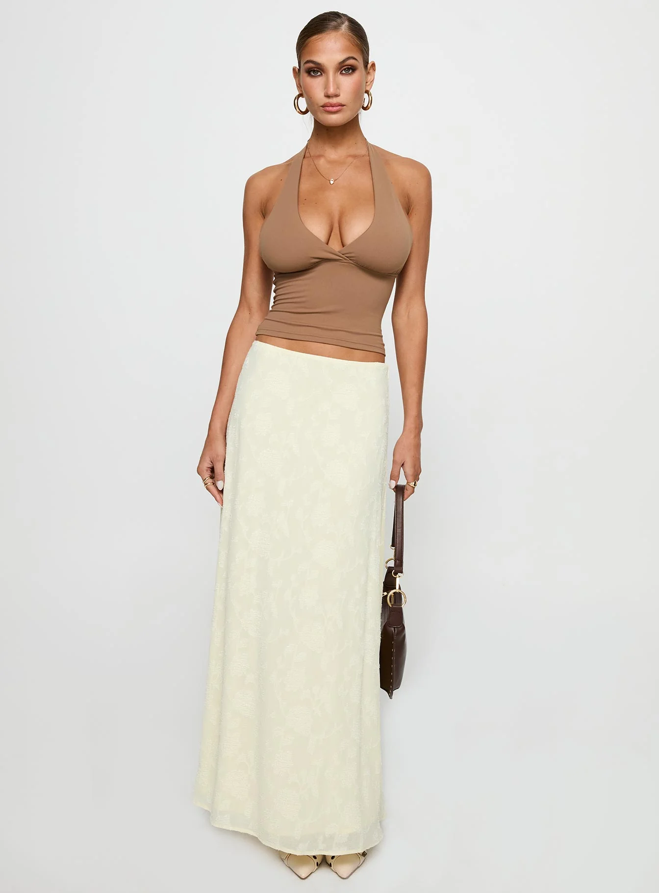 Su Casa Low Waist Maxi Skirt Yellow
