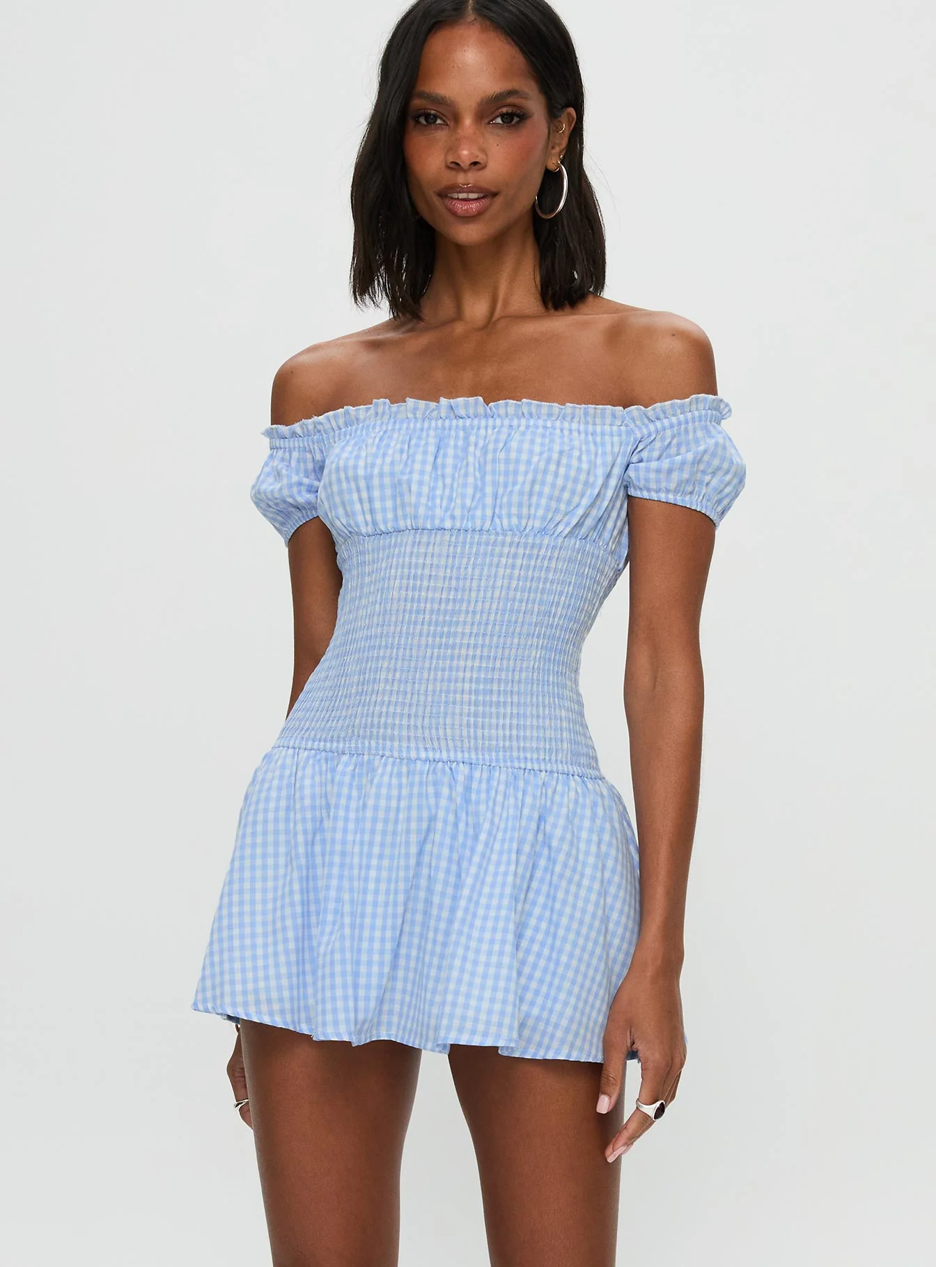 Count My Blessings Playsuit Blue Check