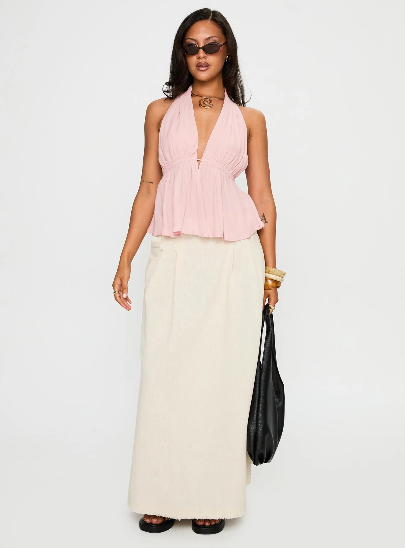 Saddler Halter Top Pink