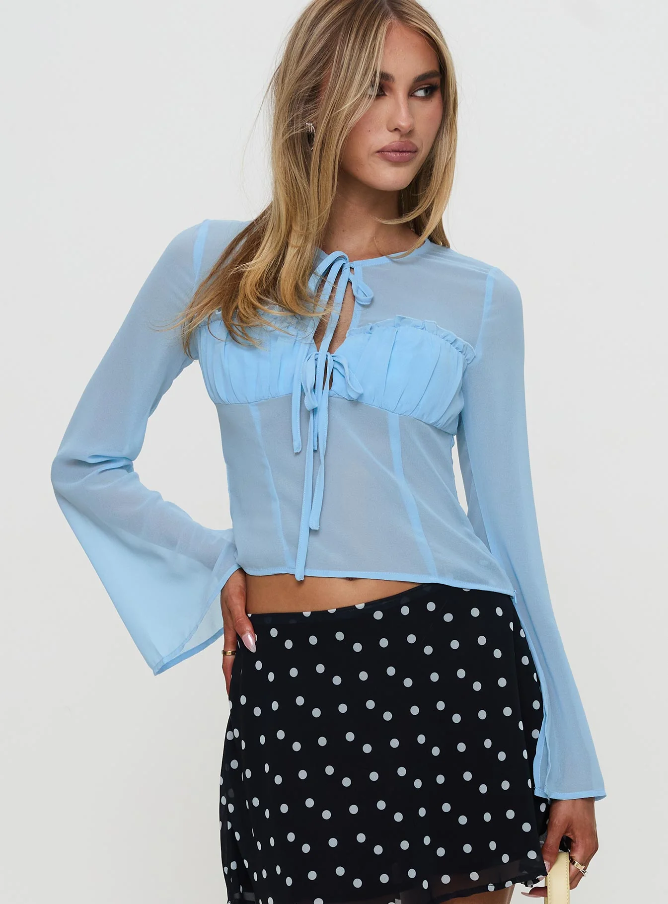 Coates Long Sleeve Top Blue