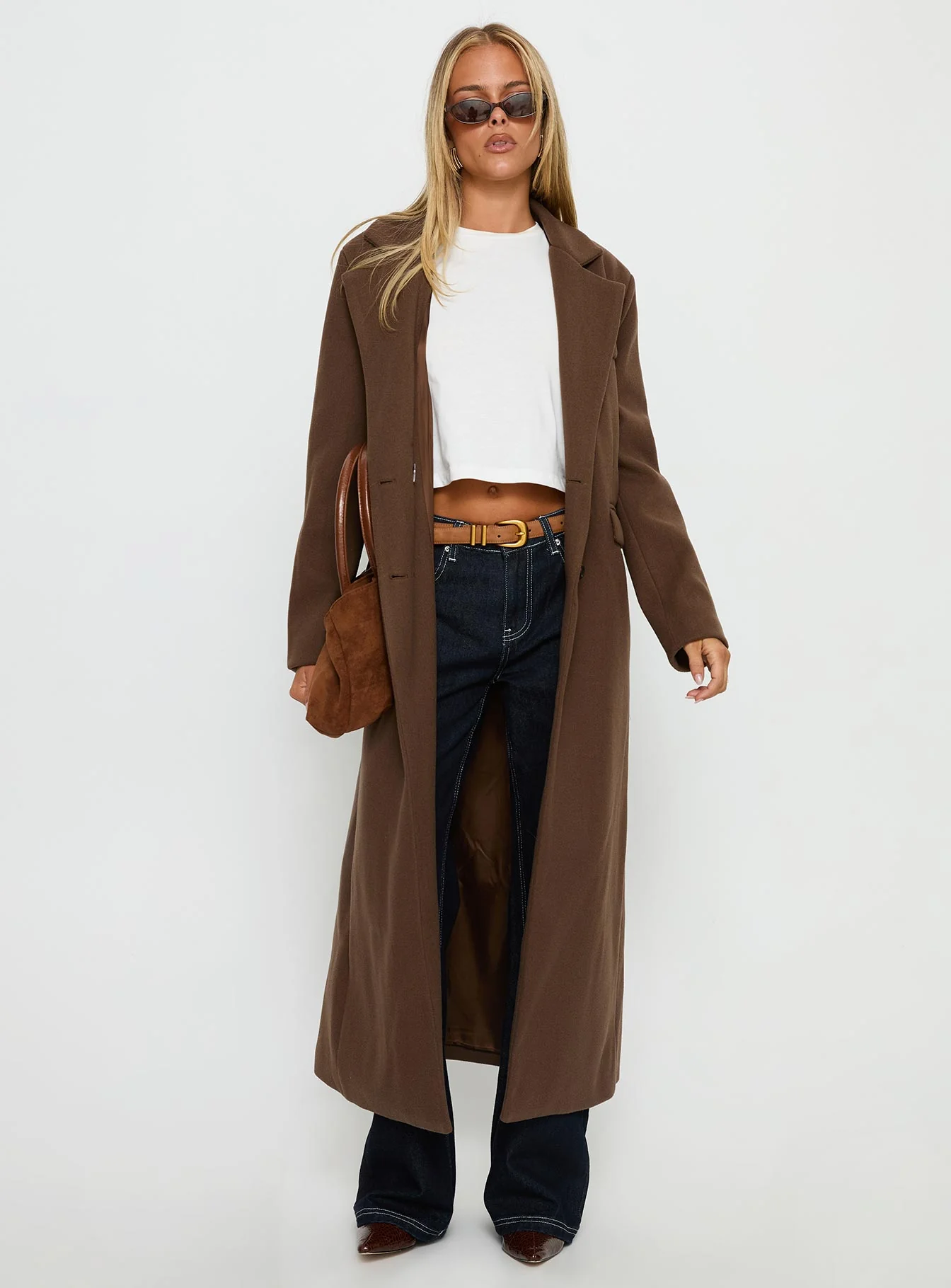 Lovergirl Longline Coat Brown