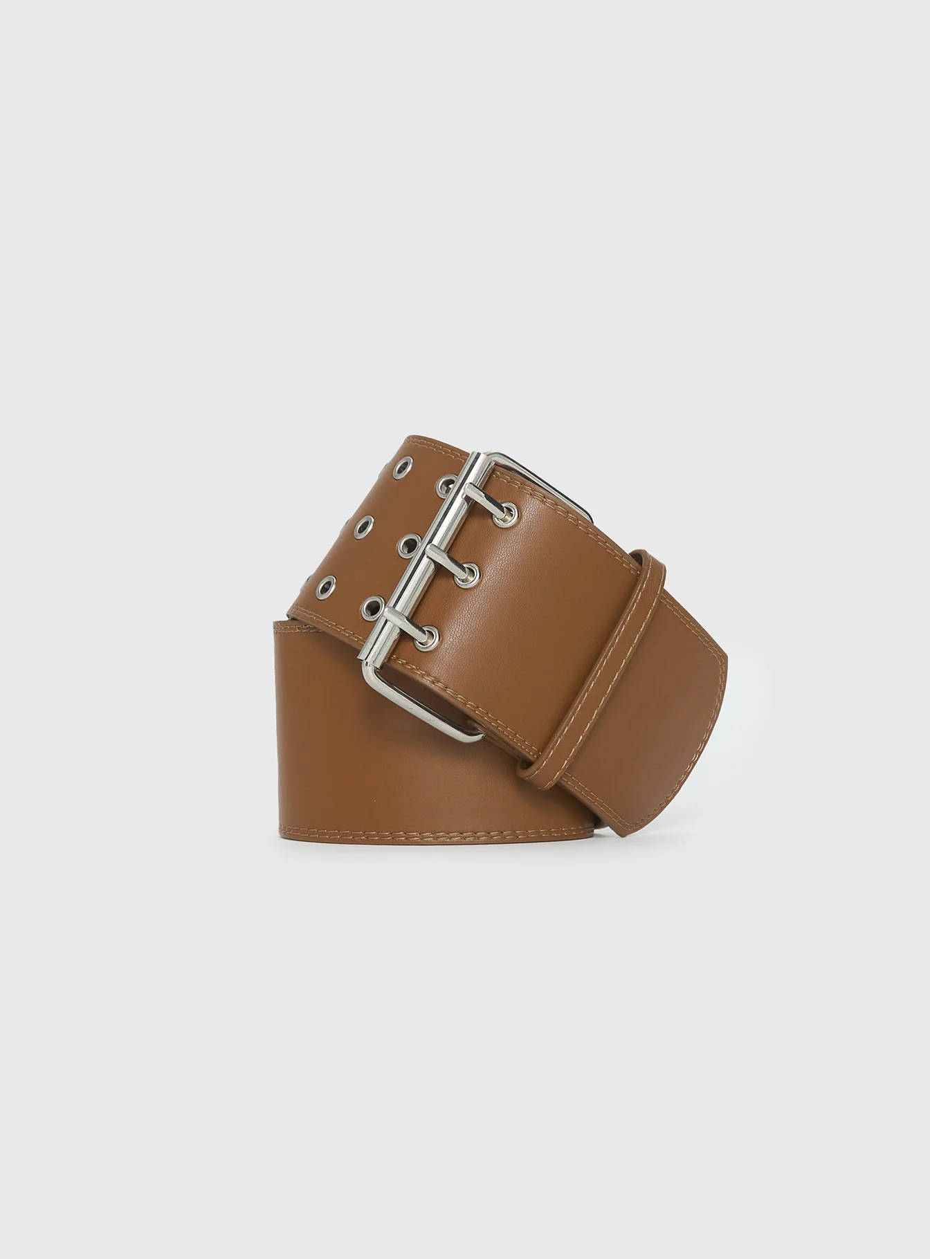 Essences Faux Leather Belt Brown