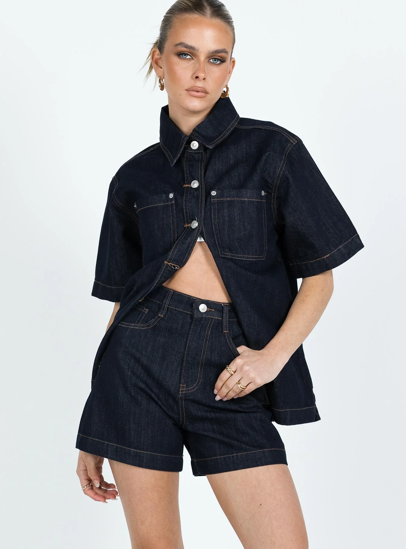 Whitaker Shorts Dark Denim
