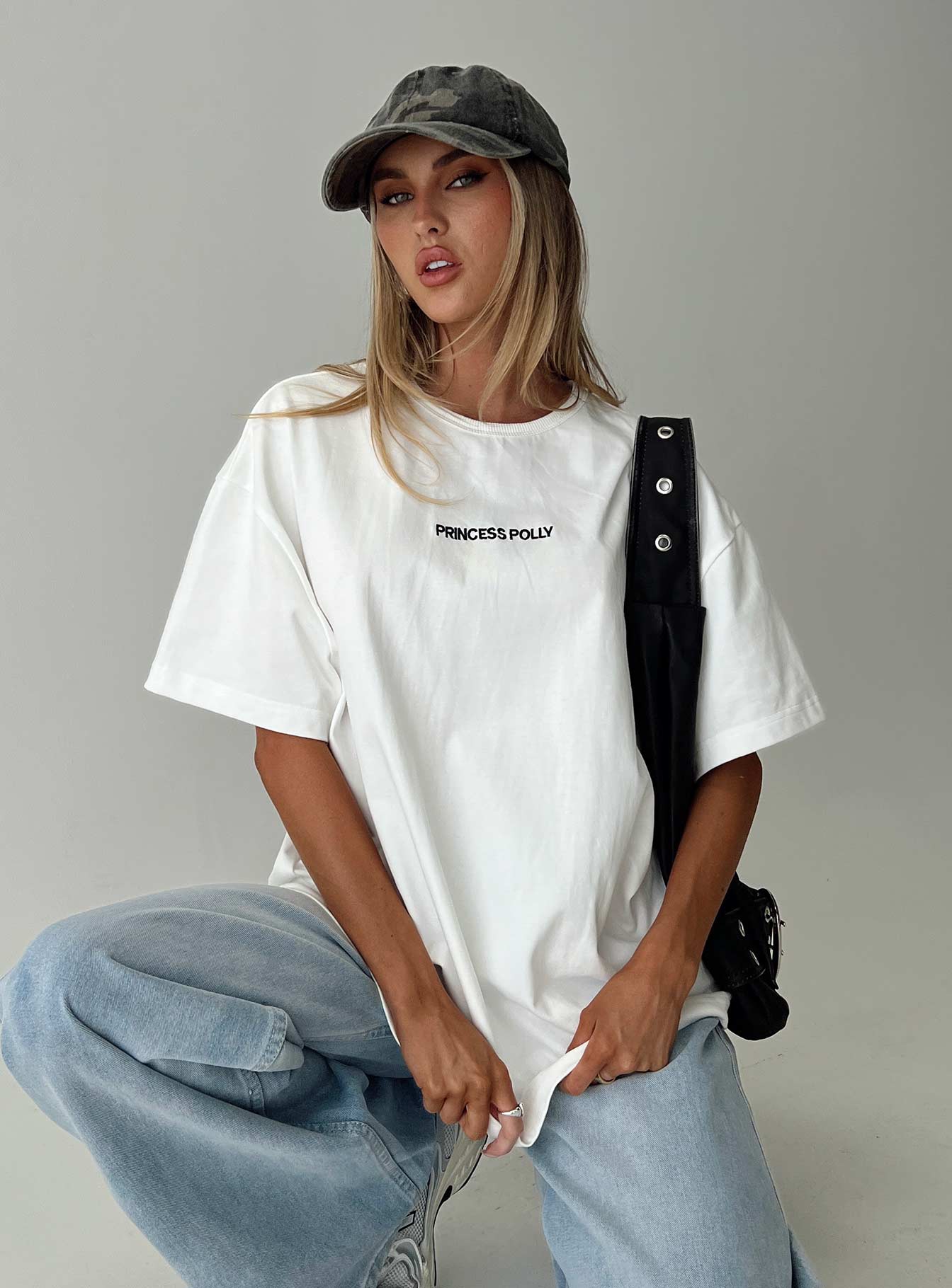 Power Play Active Oversized Tee White