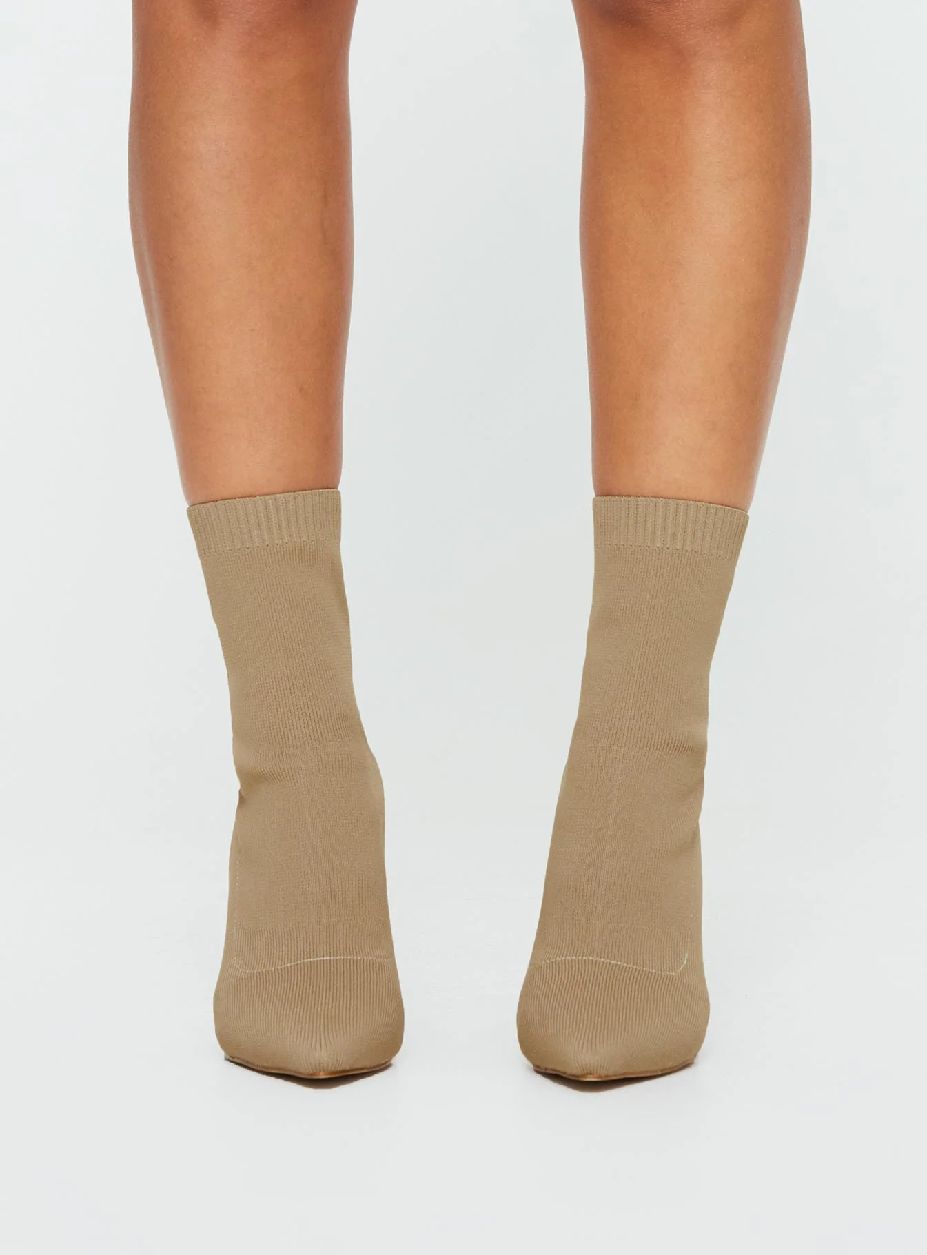 Taken Knit Boots Nude