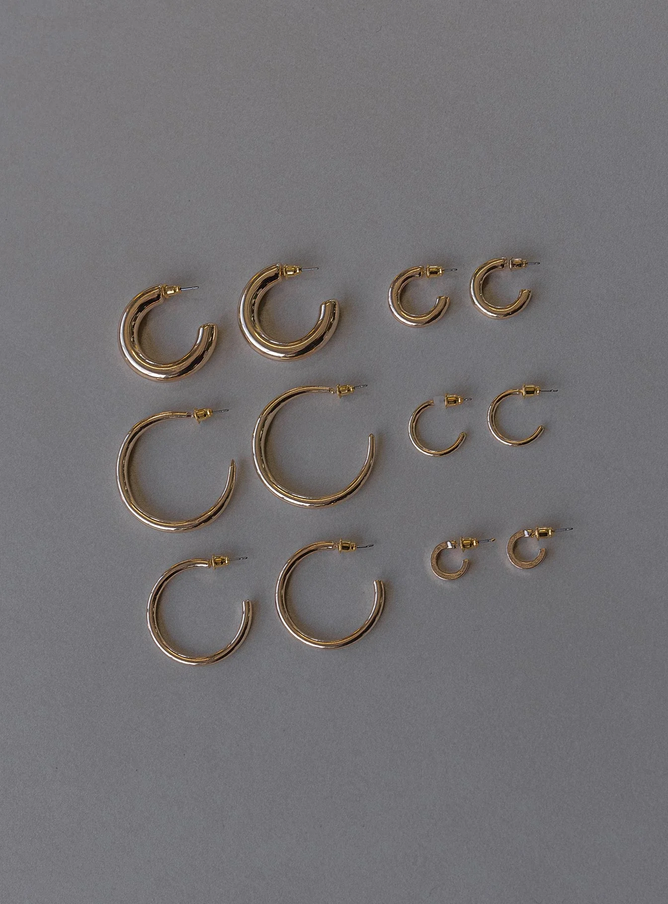 Abbey Rose Hoop Earring Pack Gold