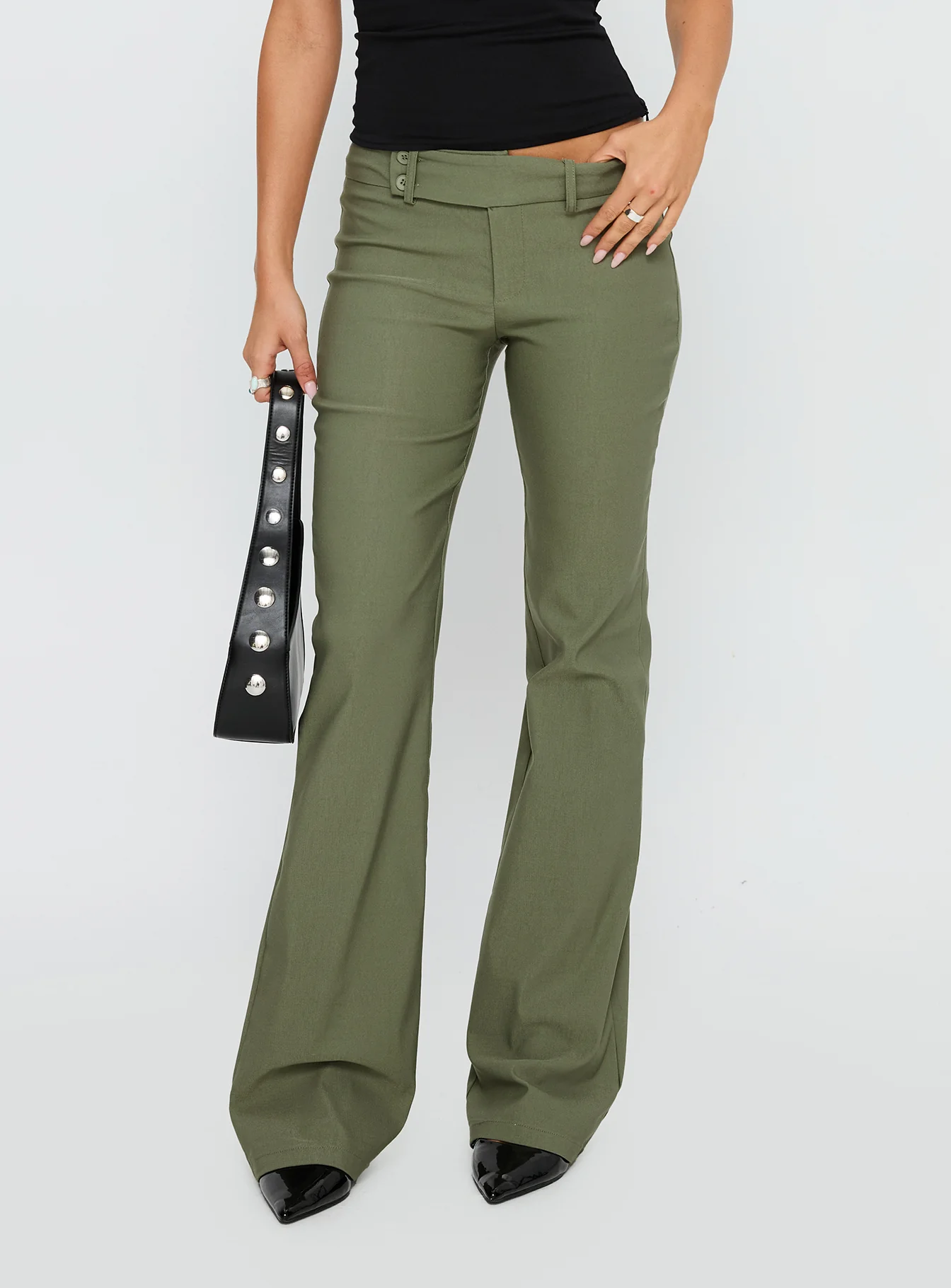 Kinkirk Flared Pants Olive Green