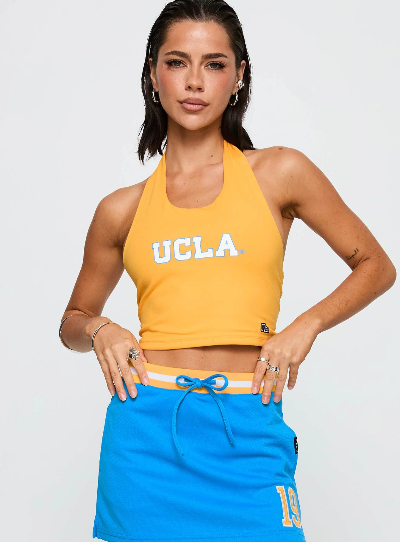 UCLA Tailgate Halter Top Gold