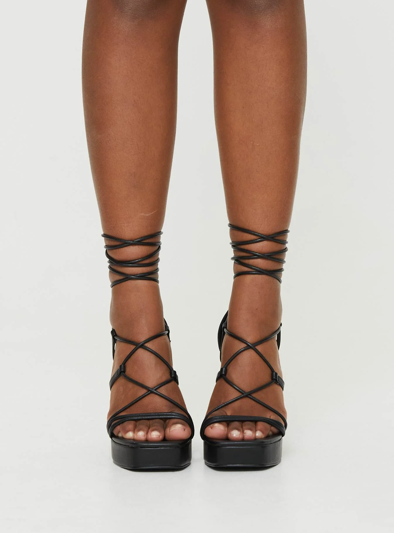 Mallard Strappy Heels Black
