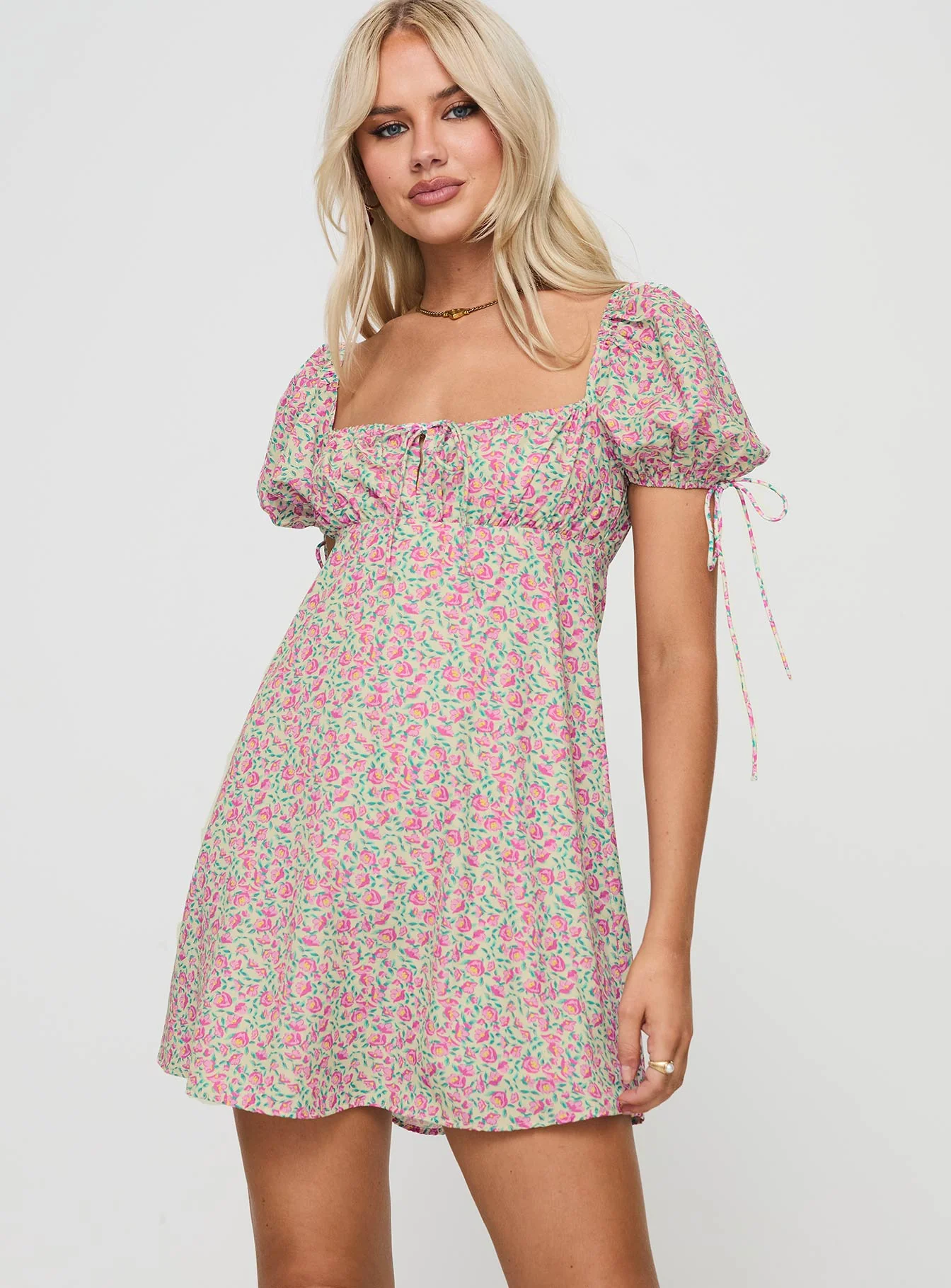 Larsson Mini Dress Pink Floral