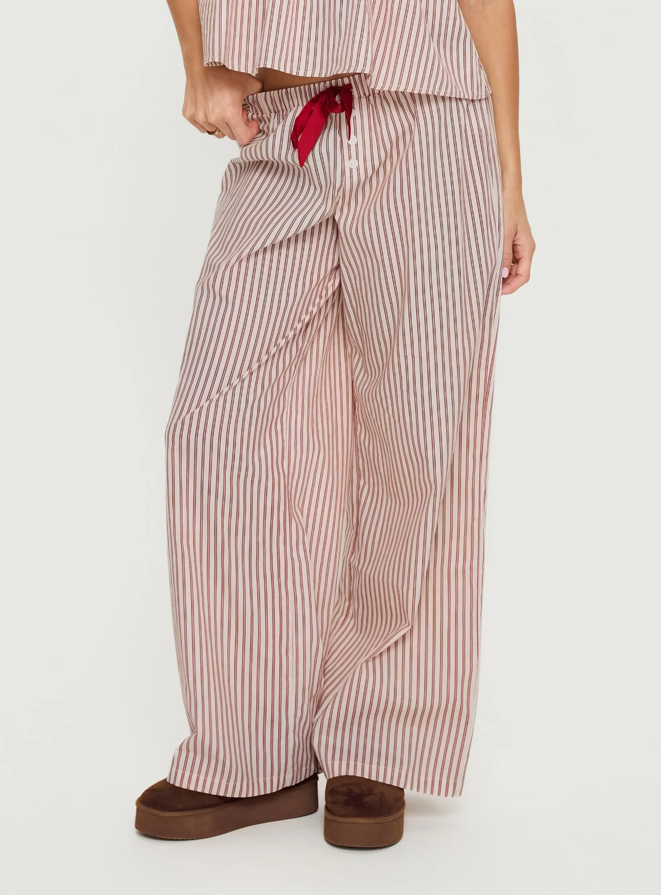 Chill Club Sleep Relaxed Pants Red / White Stripe