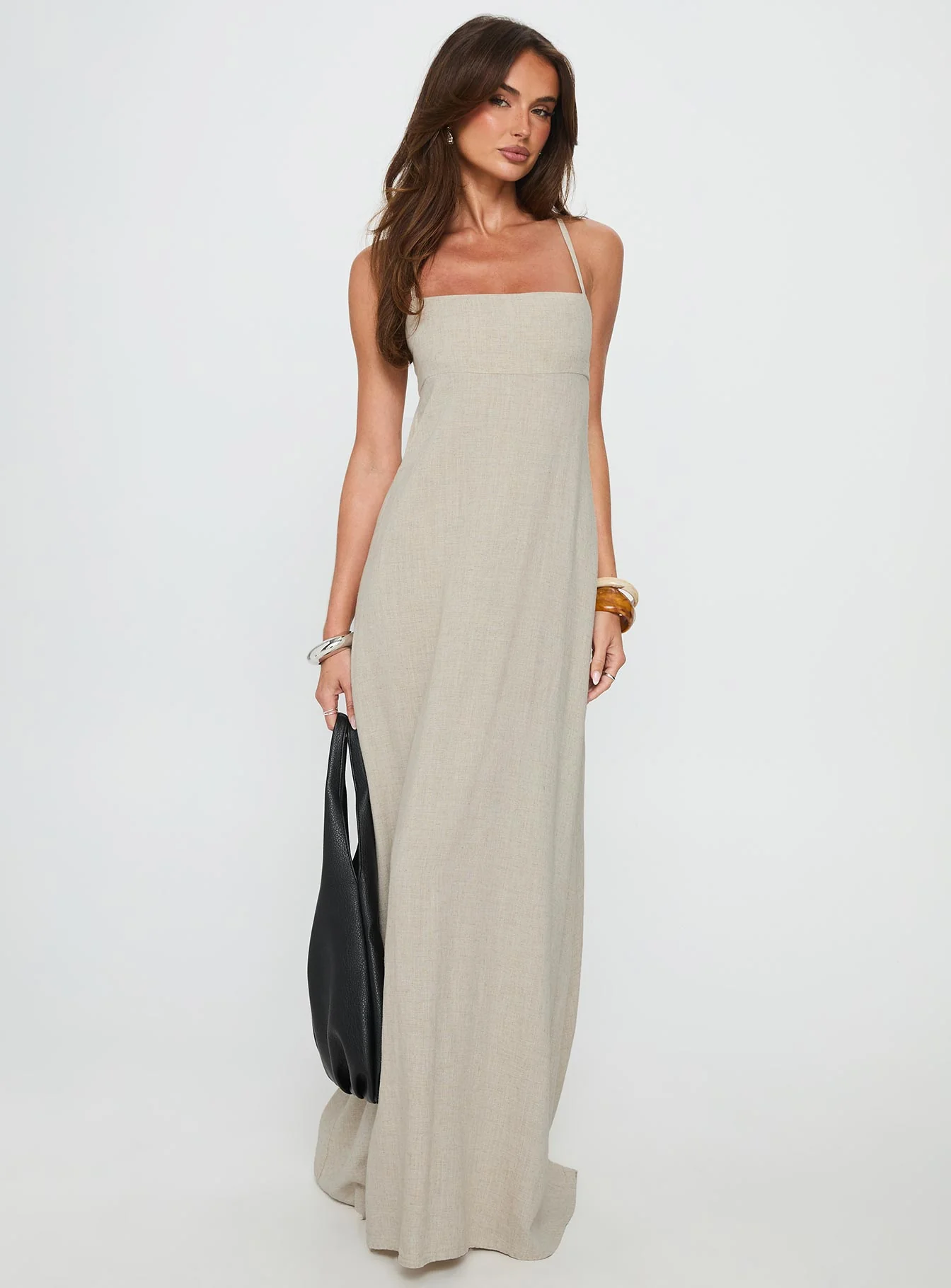 Solie Tie Back Maxi Dress Natural