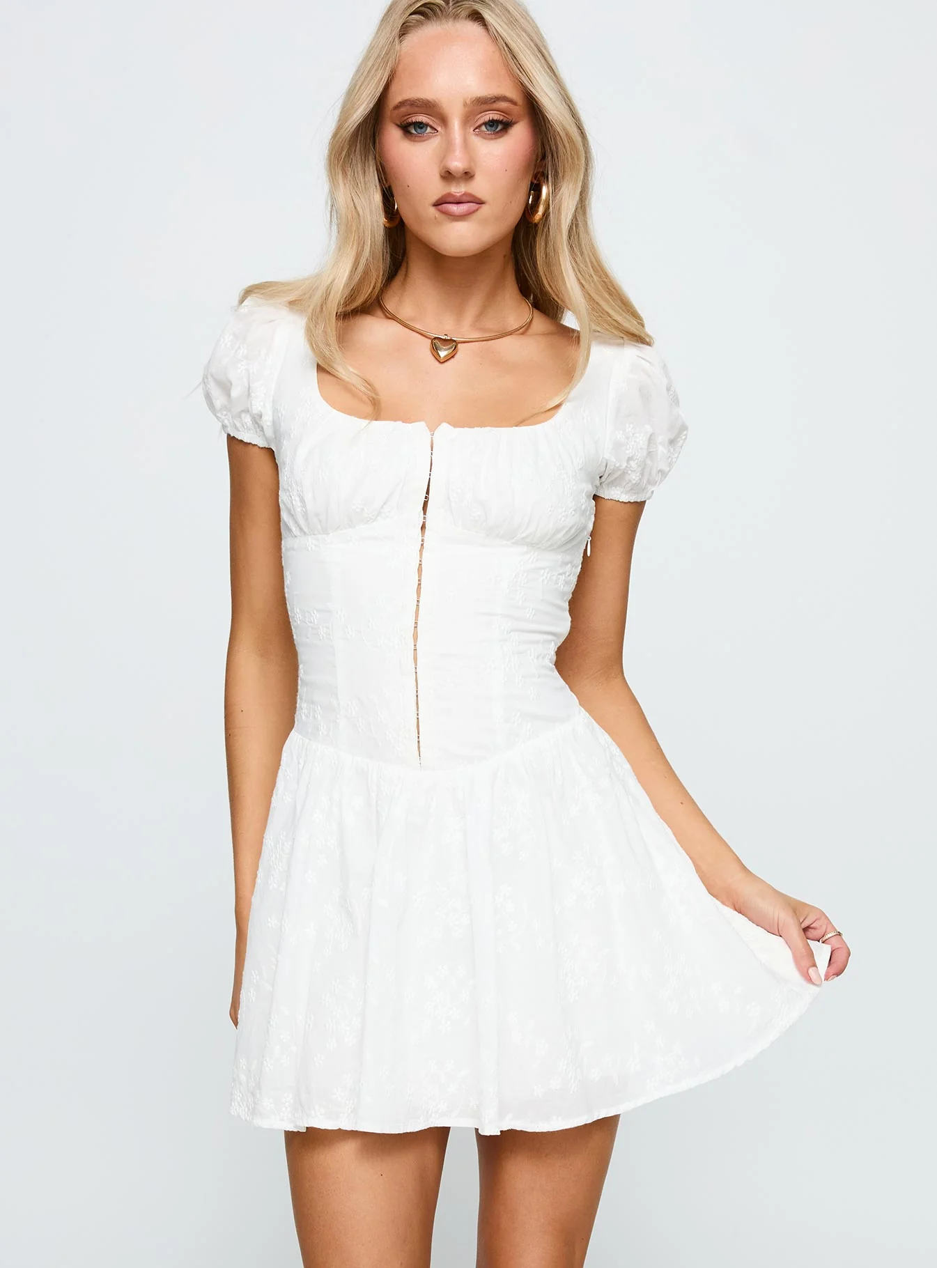 Lethia Corset Mini Dress White