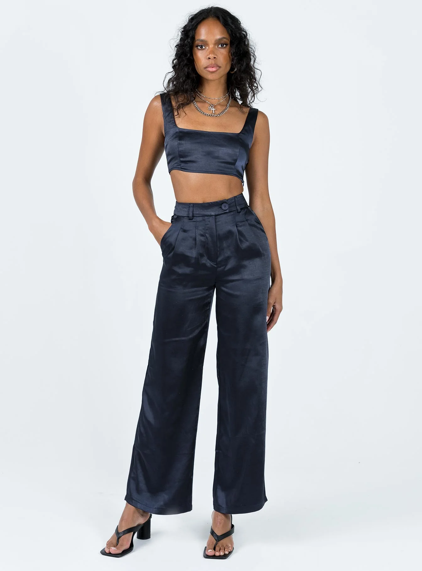 Huxley Satin Set Navy