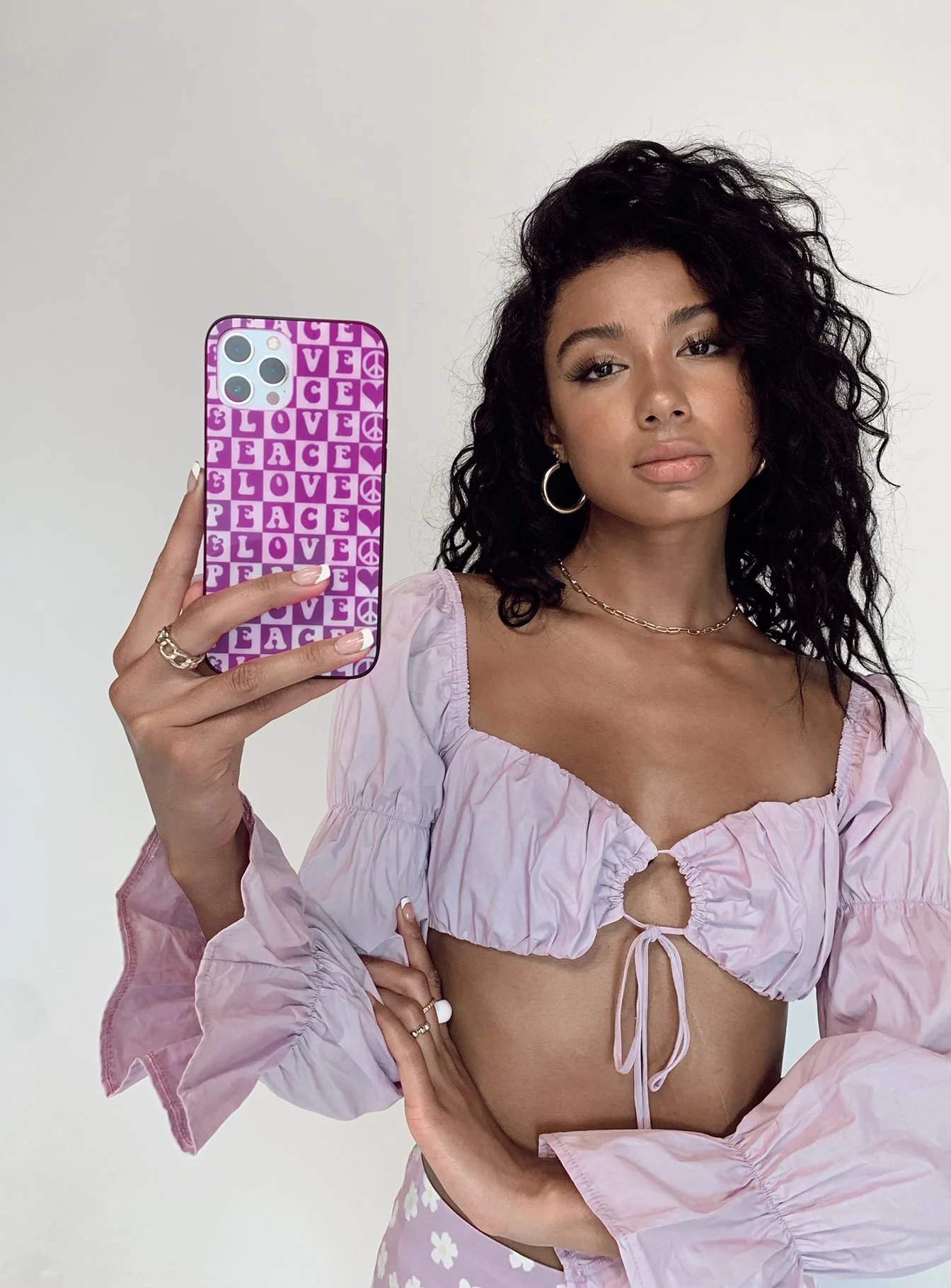 Peace and Love iPhone Case