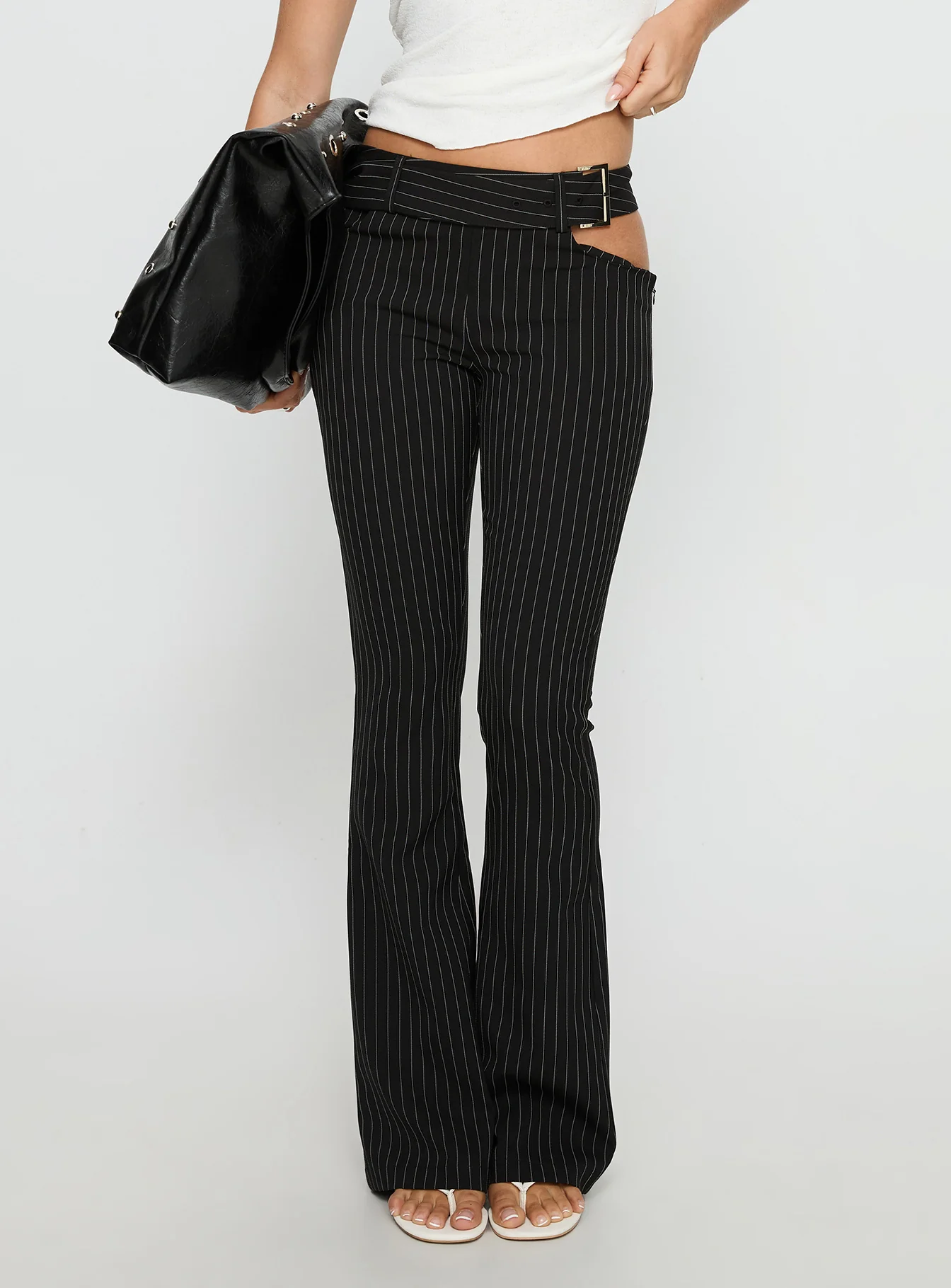Yves Pant Onyx Pinstripe