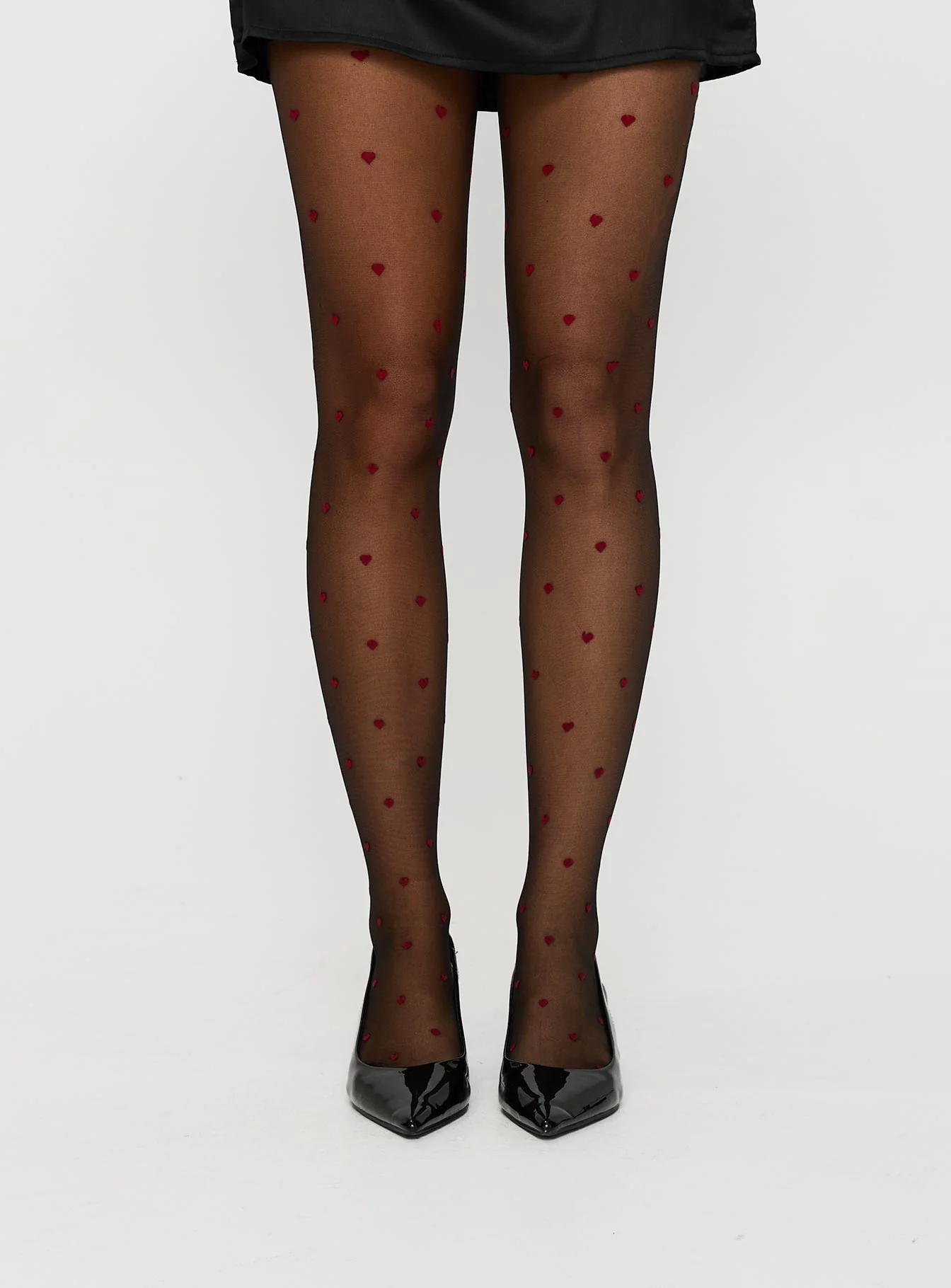 In My Heart Stockings Black / Red