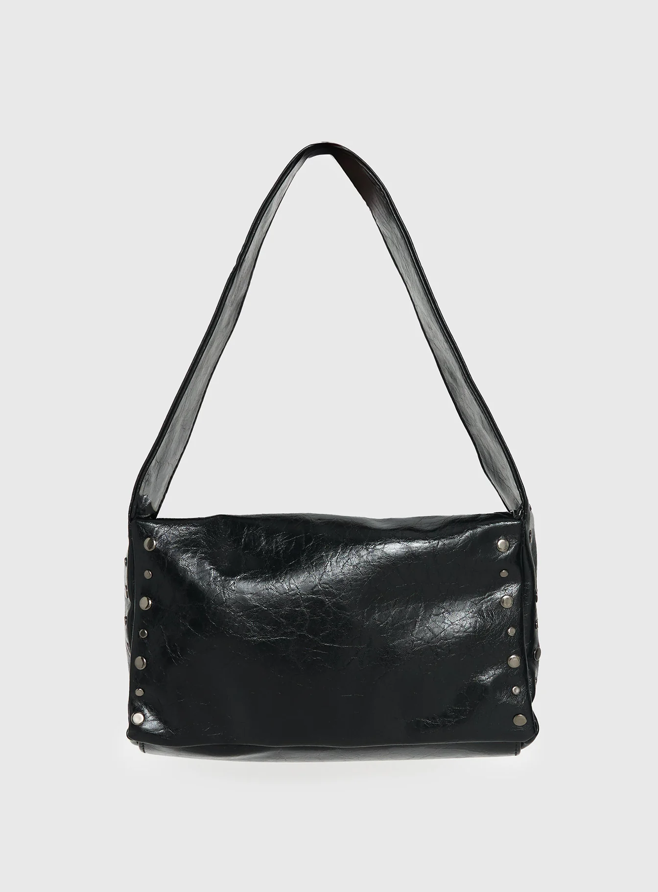 Kaiser Stud Detail Shoulder Bag Black