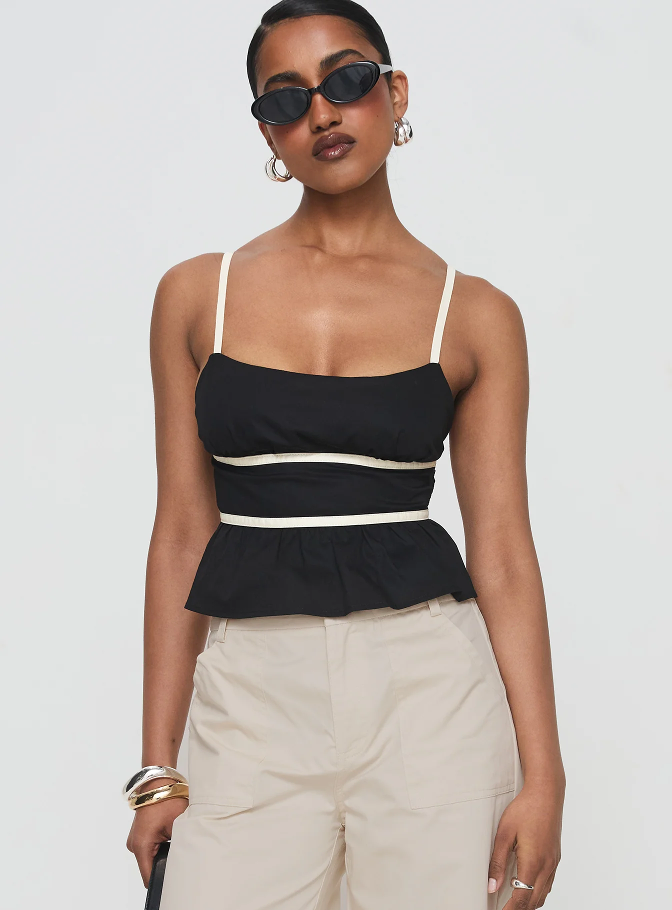 Daxon Top Black / Cream