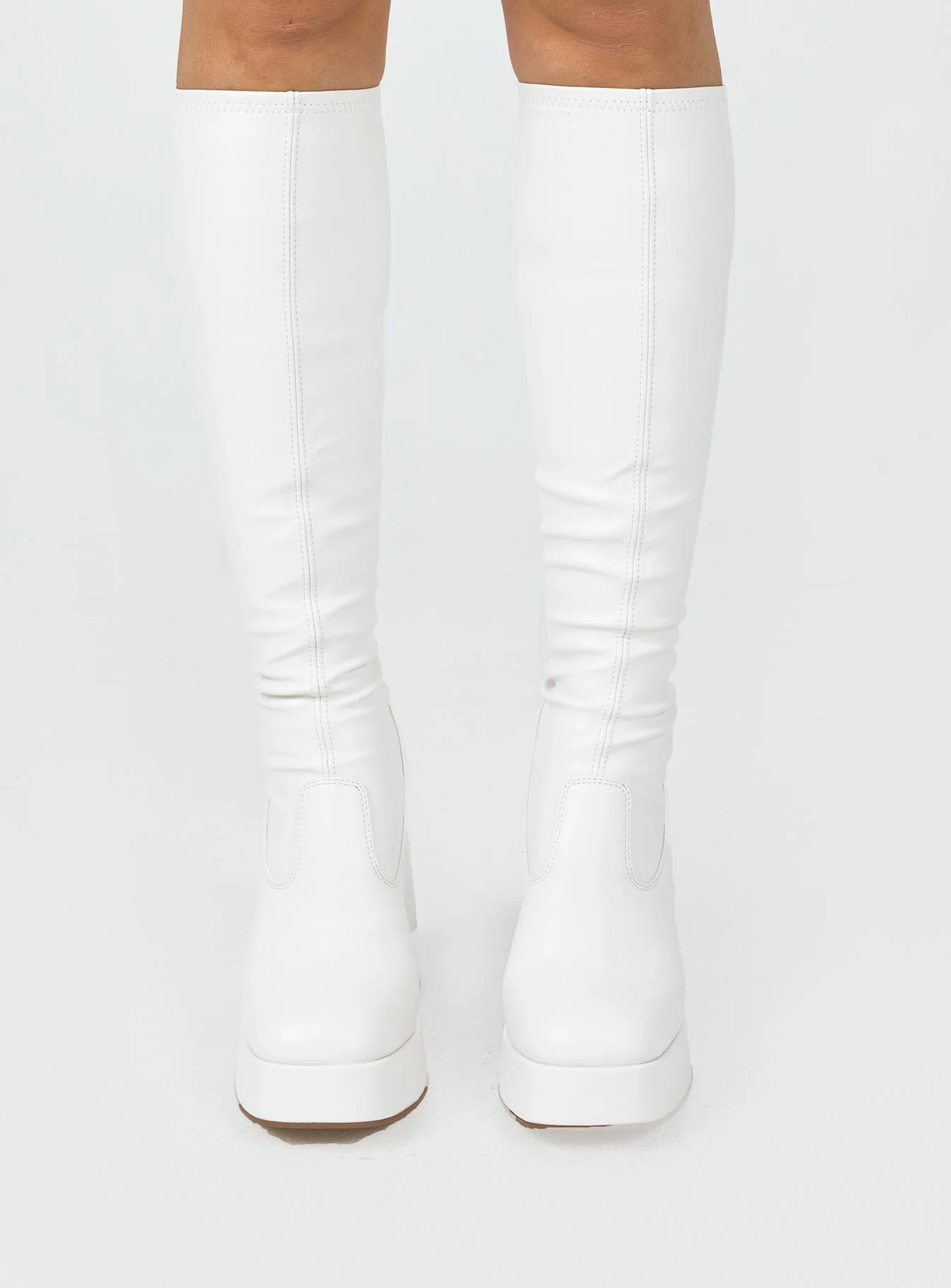 Windsor Smith Highkey Platform Knee High Boots Snow
