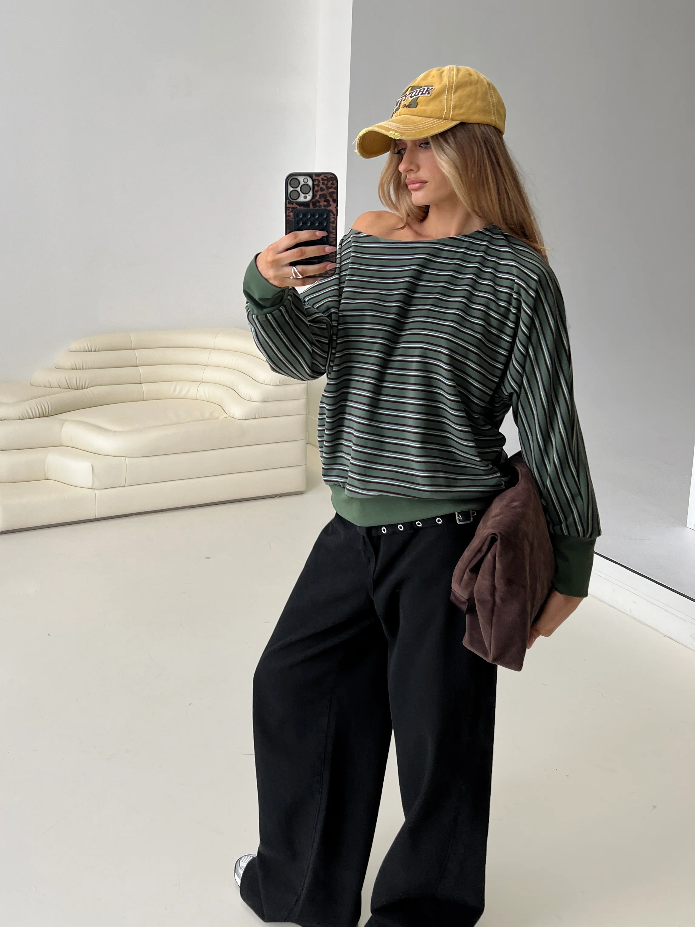 Zaylah Contrast Cuff Jumper Green