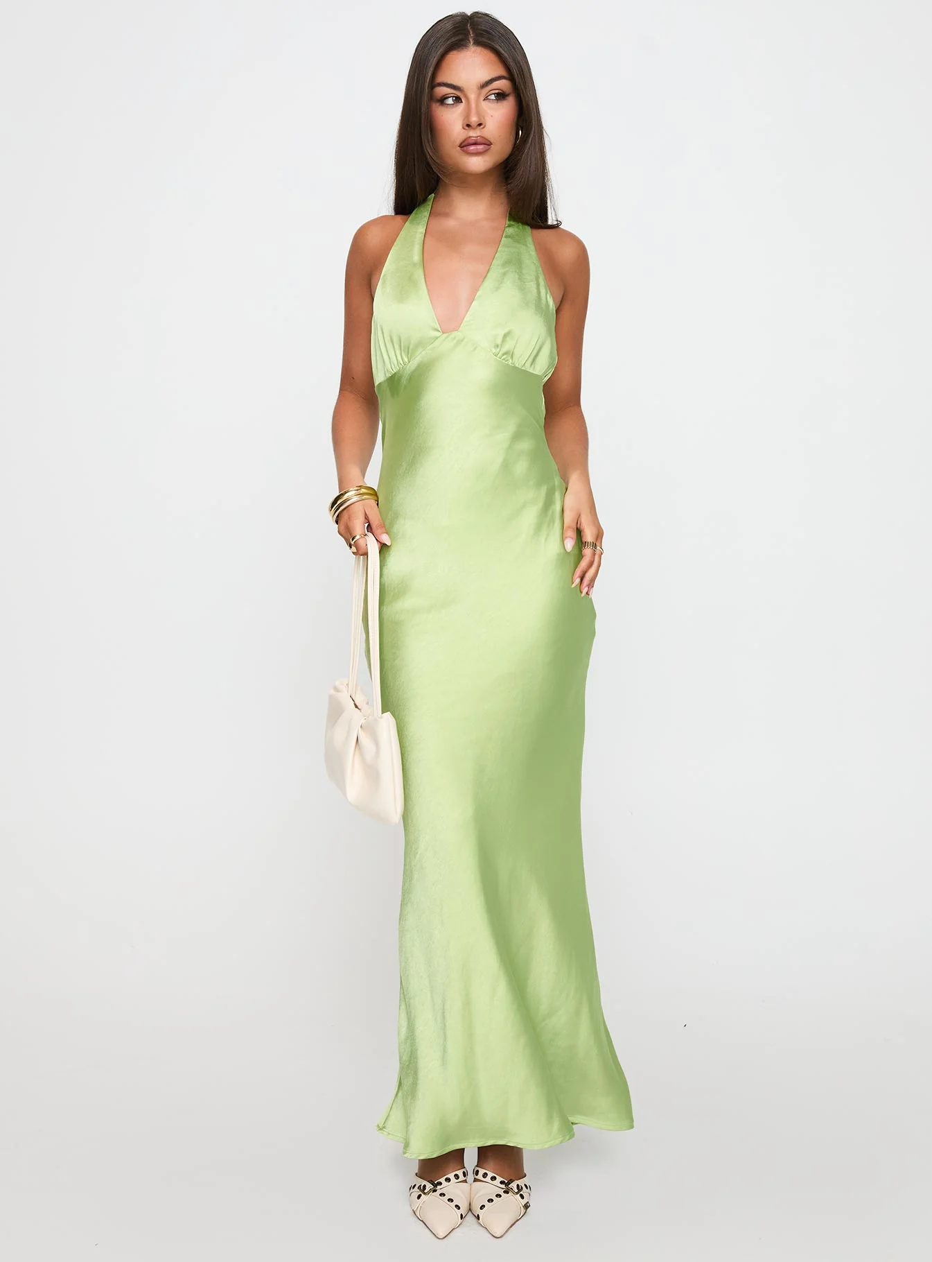Gloriana Halter Maxi Dress Green