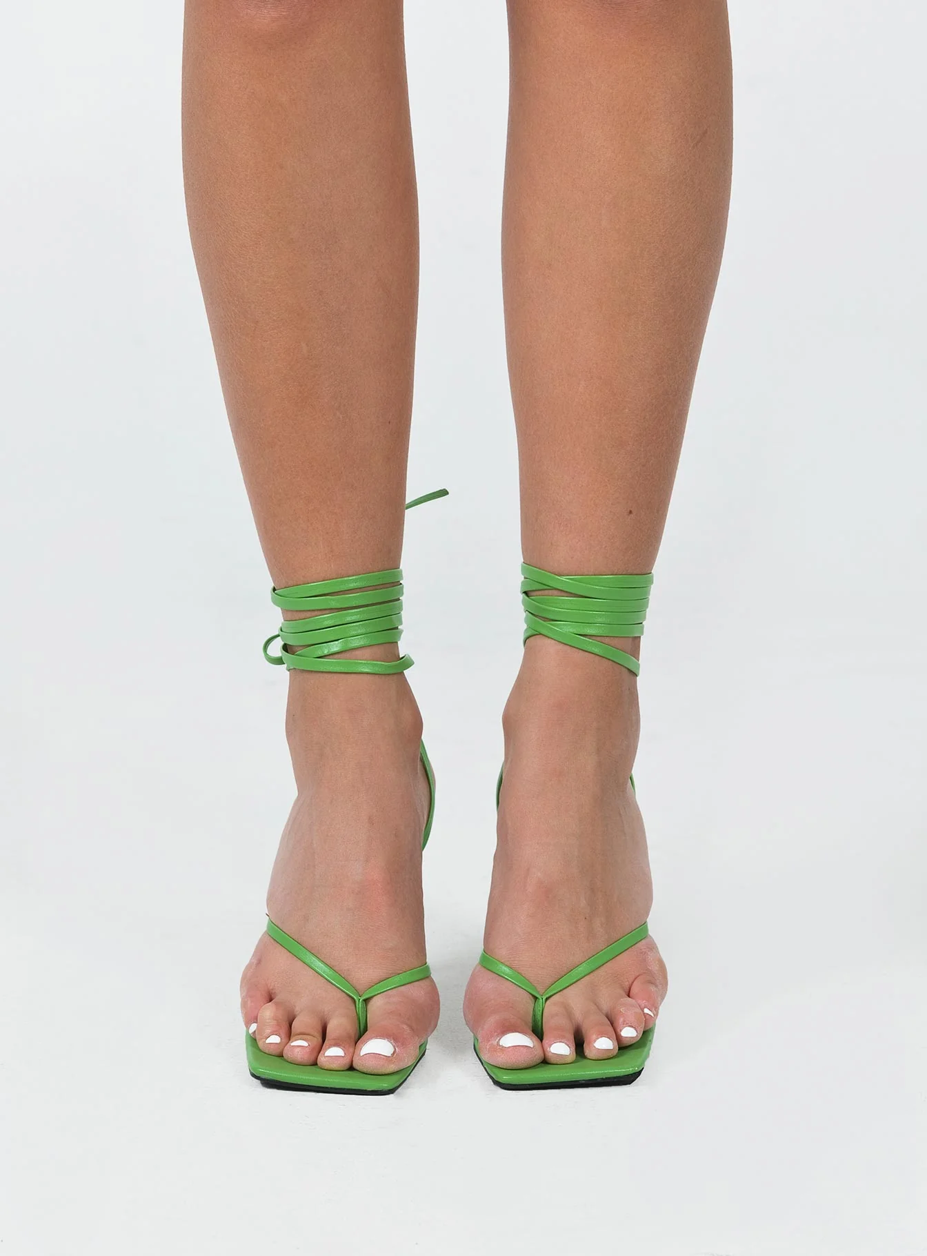 Caro Strappy Heels Green