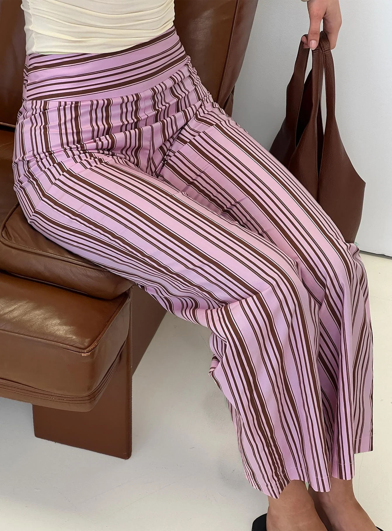 Leocadie Pants Pink Stripe
