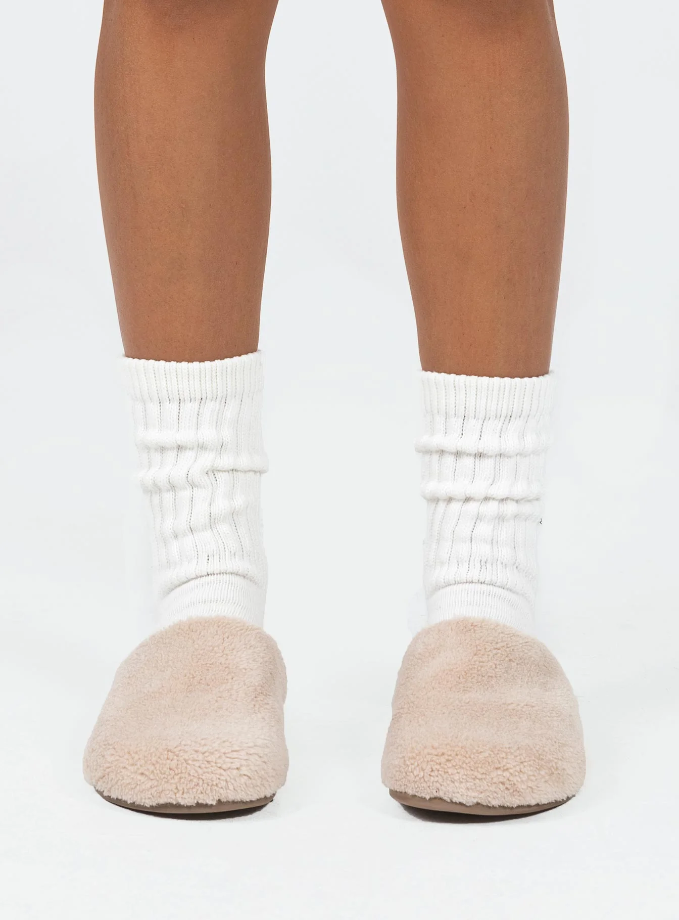 Arline Slide On Flats Beige