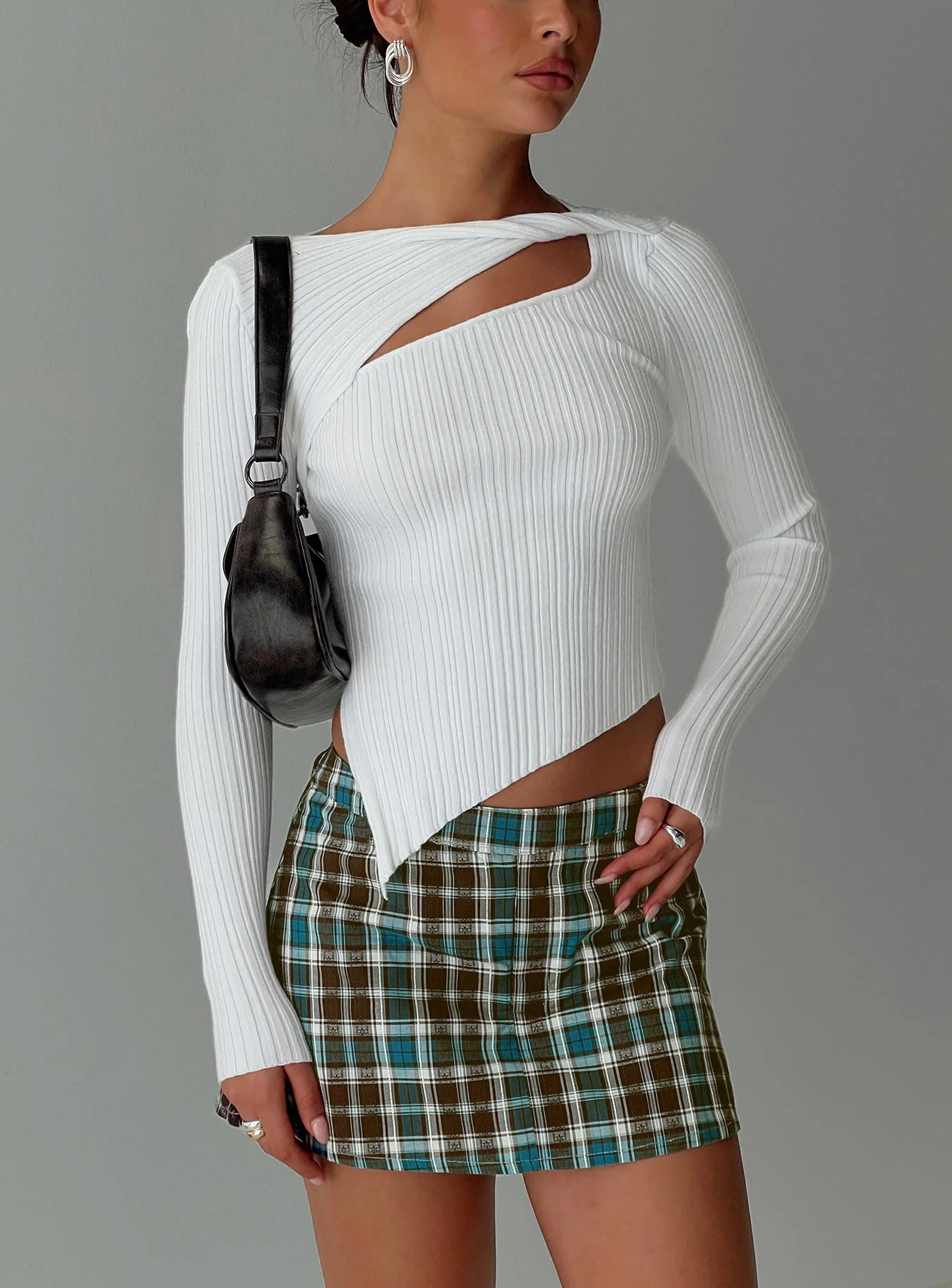 Ellara Long Sleeve Top White