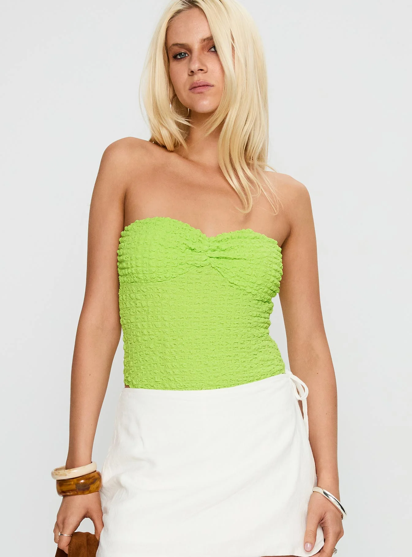 Private Party Strapless Bodysuit Green
