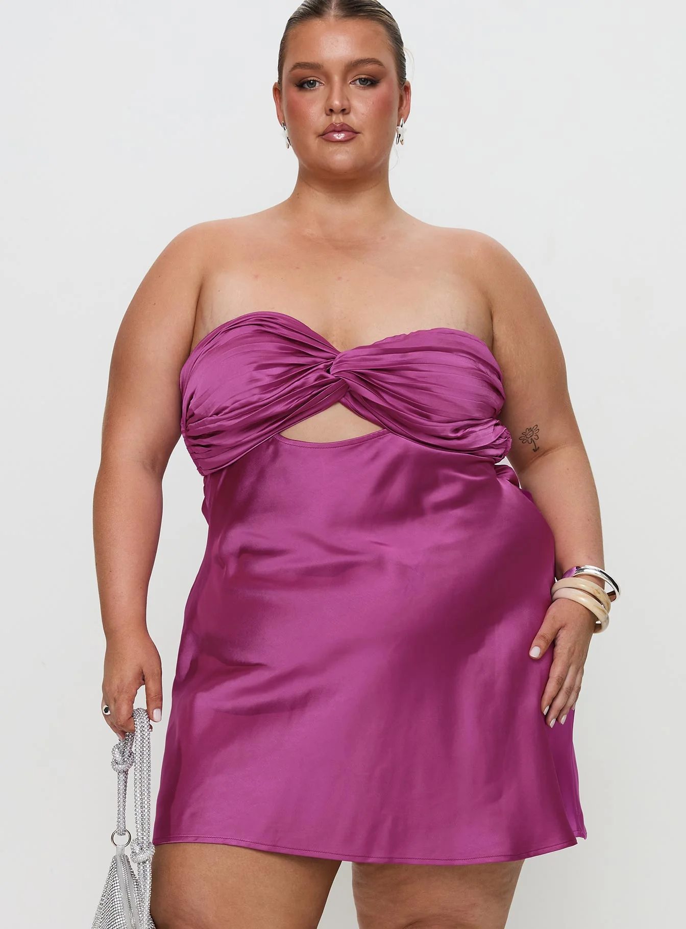 Faviola Mini Dress Purple Curve