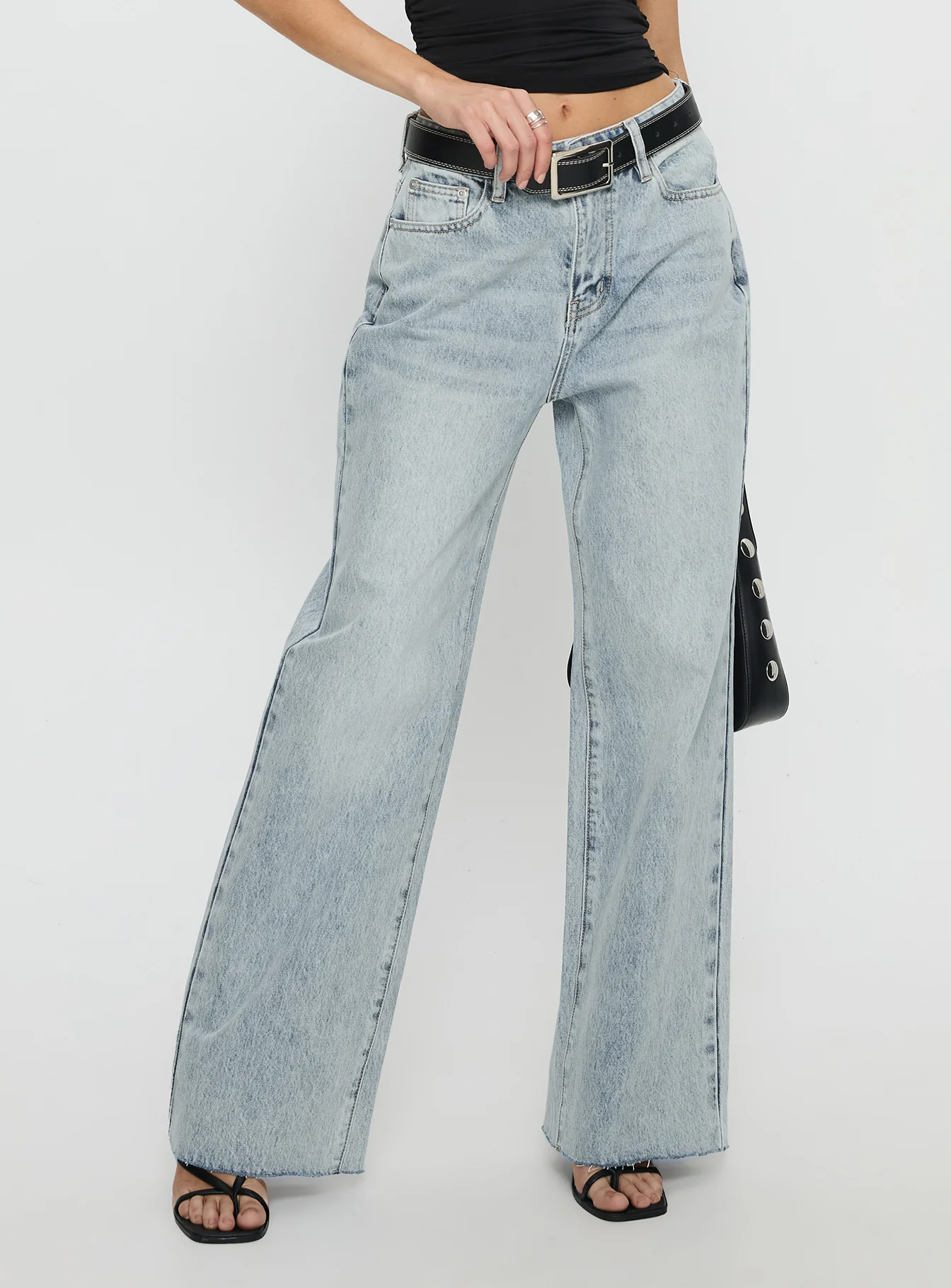 Henesey High Rise Straight Leg Jeans Light Wash