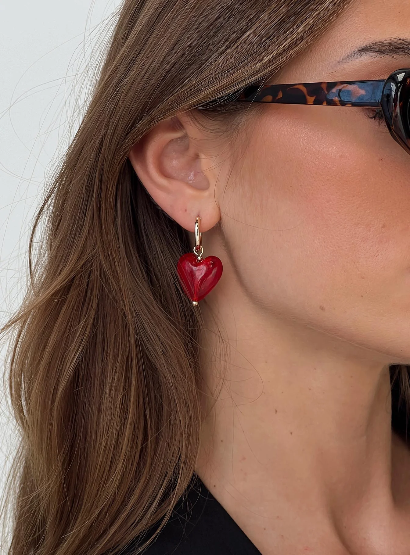 Wild Heart Earrings Gold / Red