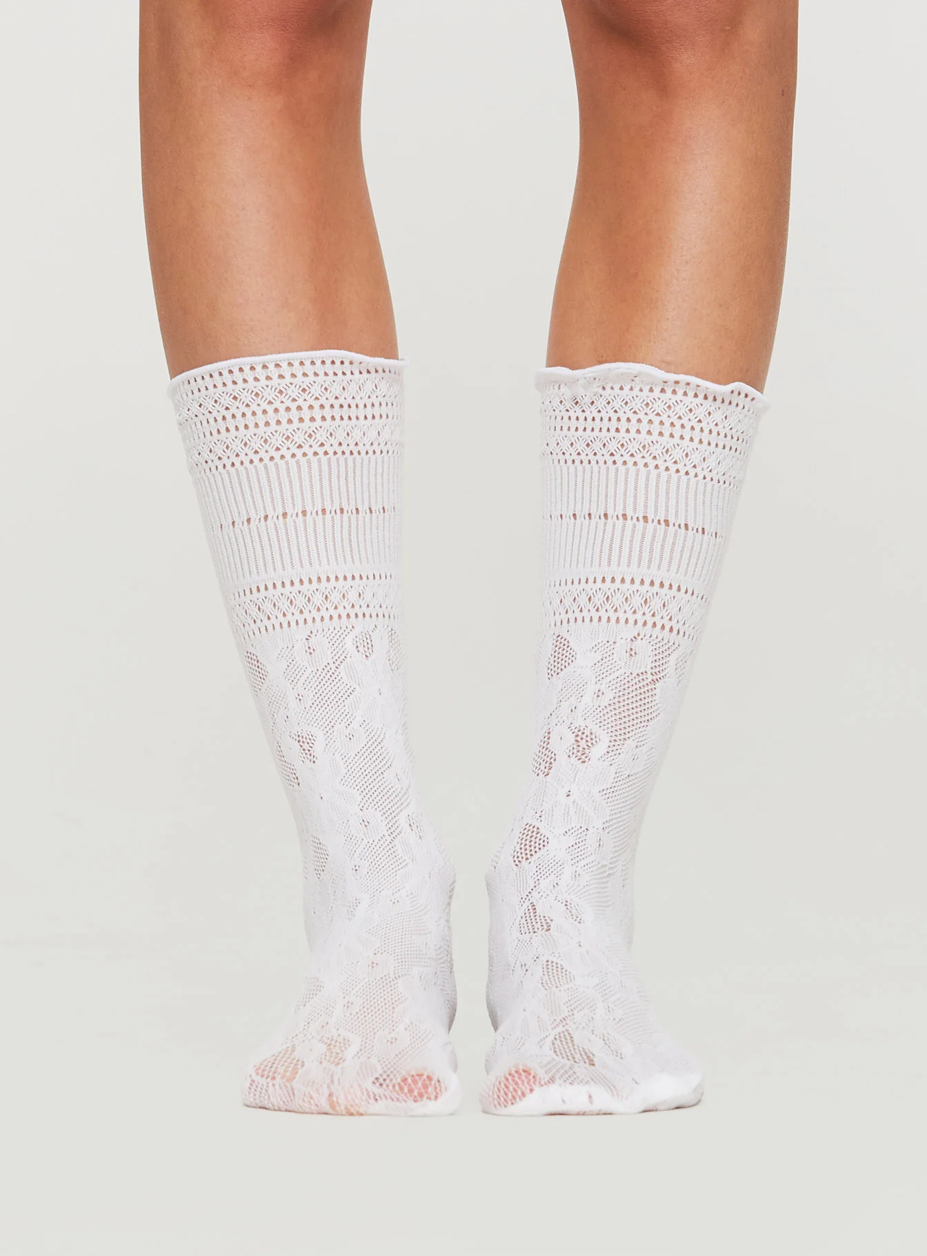 Arneway White Frill Sock White