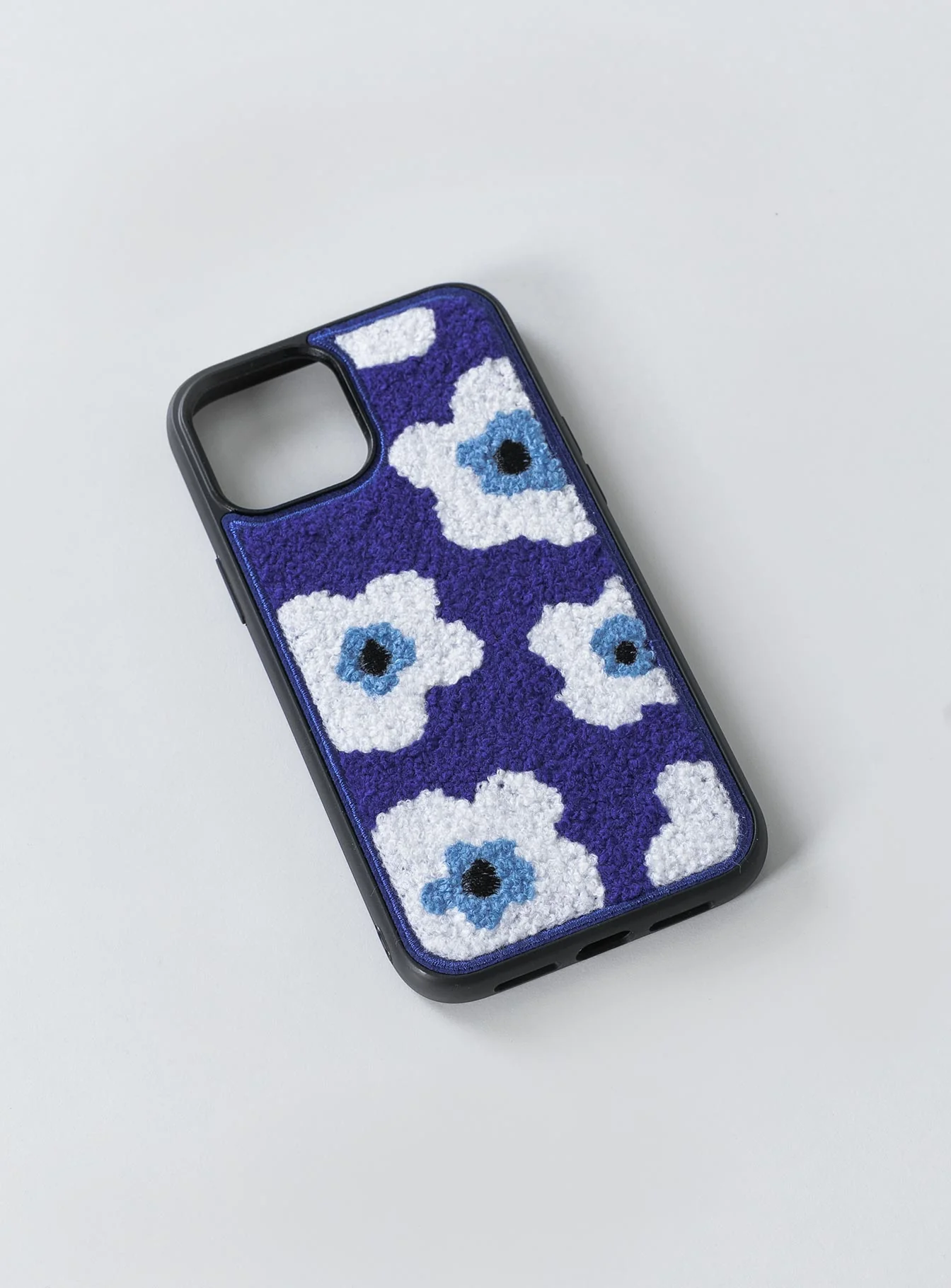 Azul Flower Textured iPhone Case Blue Multi
