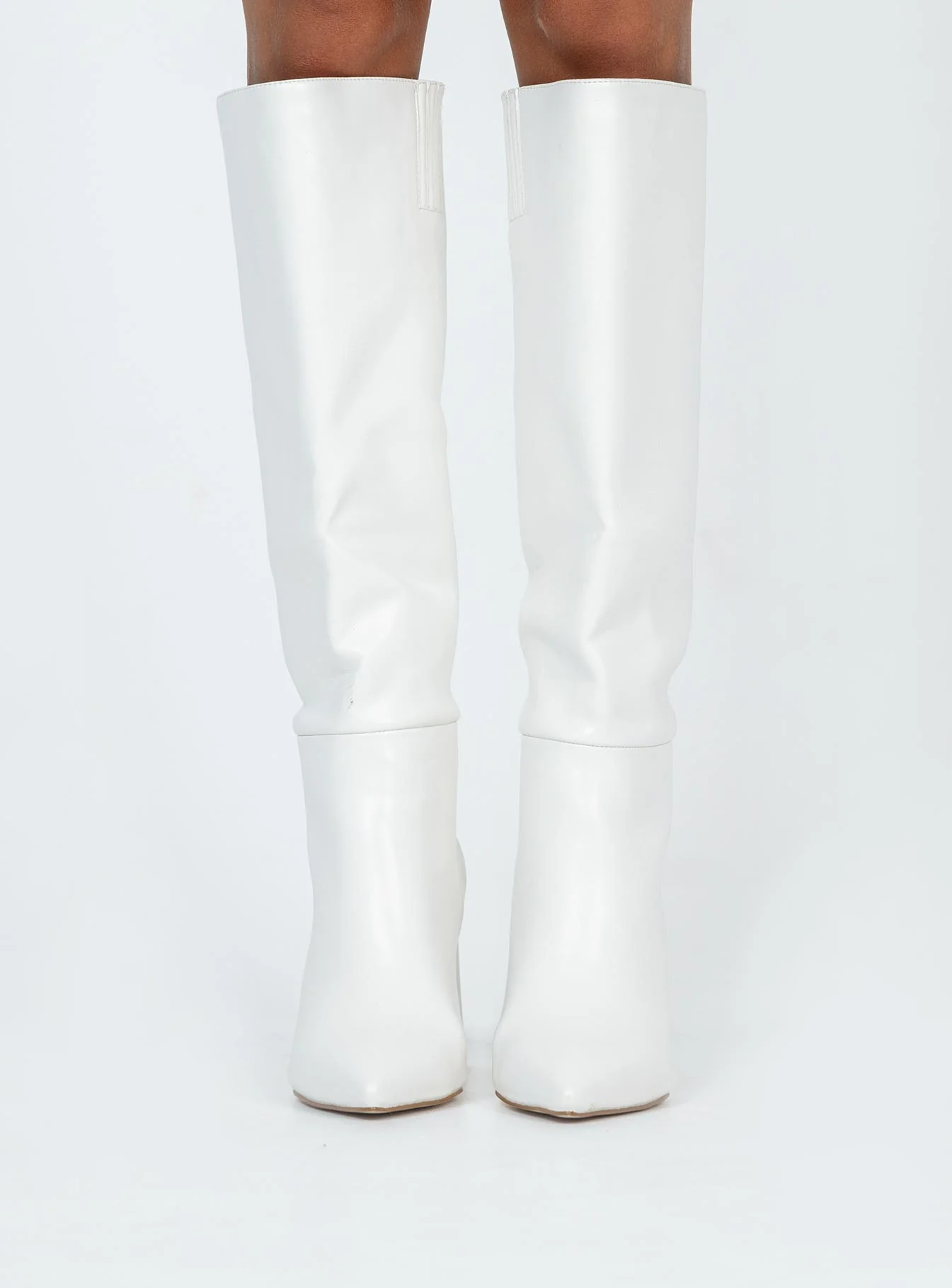 Vesper Knee High Boots White