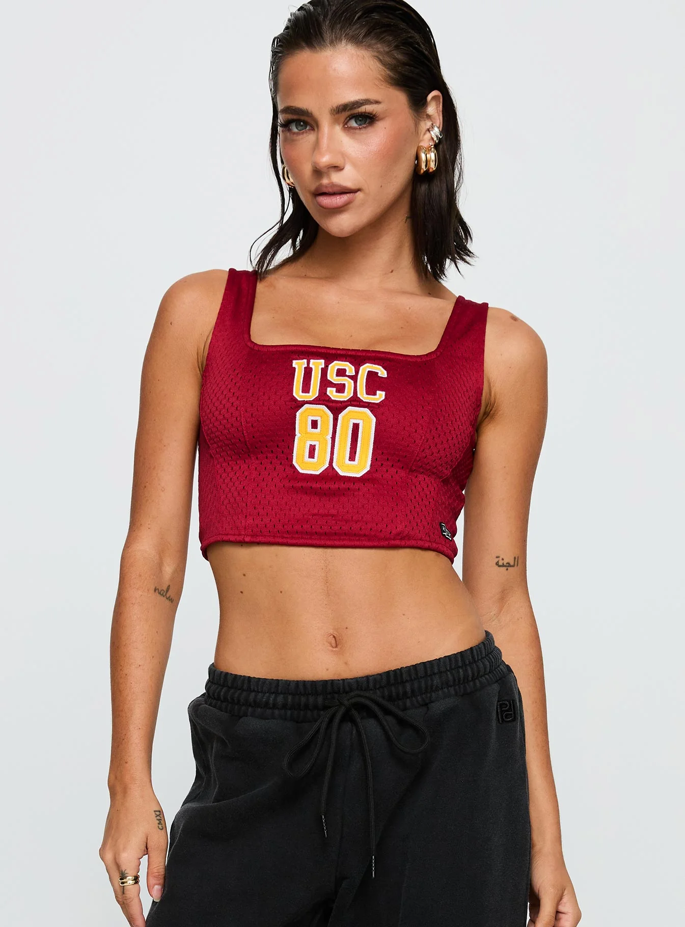 USC Jersey Corset Top Cardinal