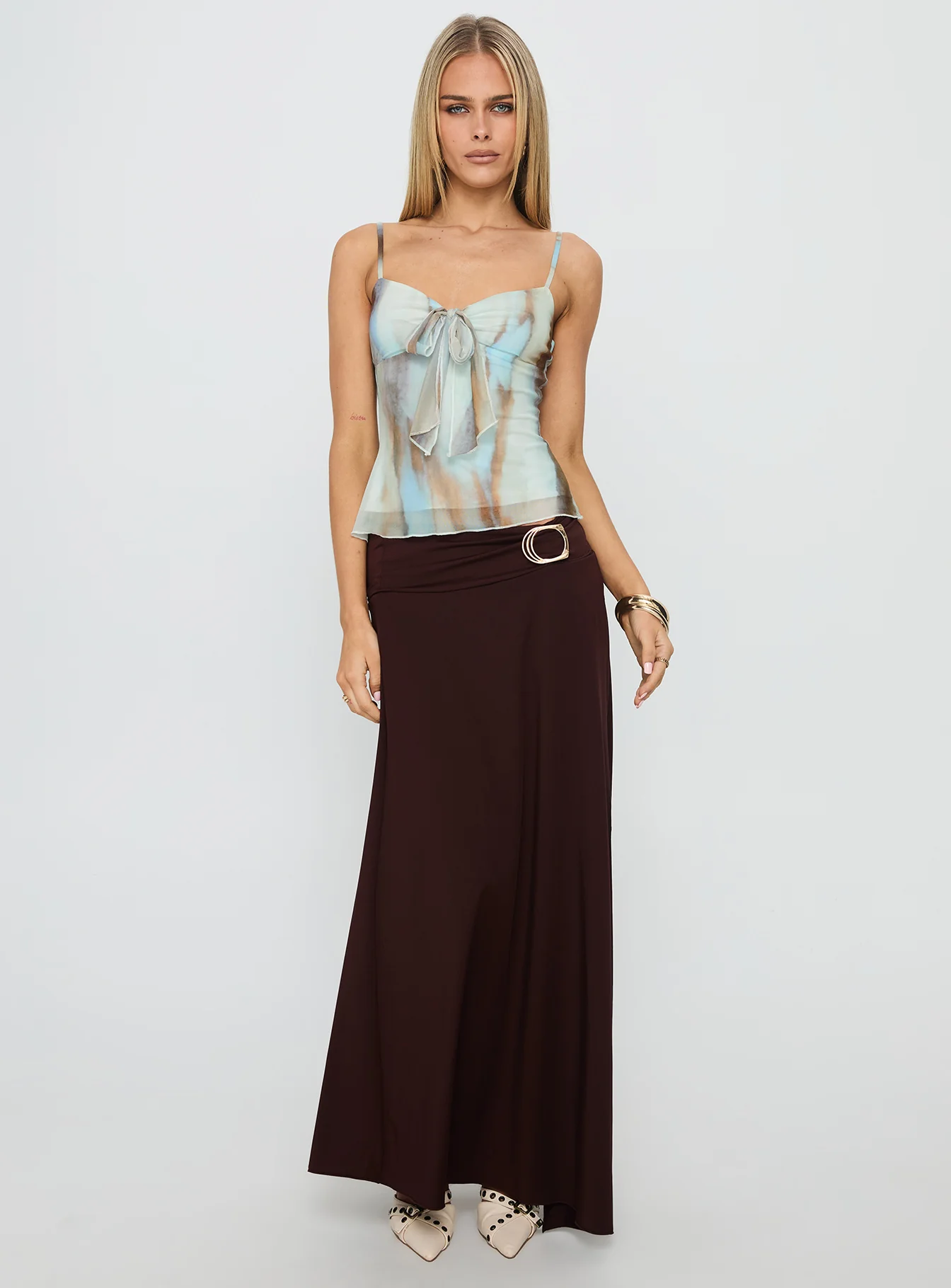 Bloomsbury Top Blue / Brown